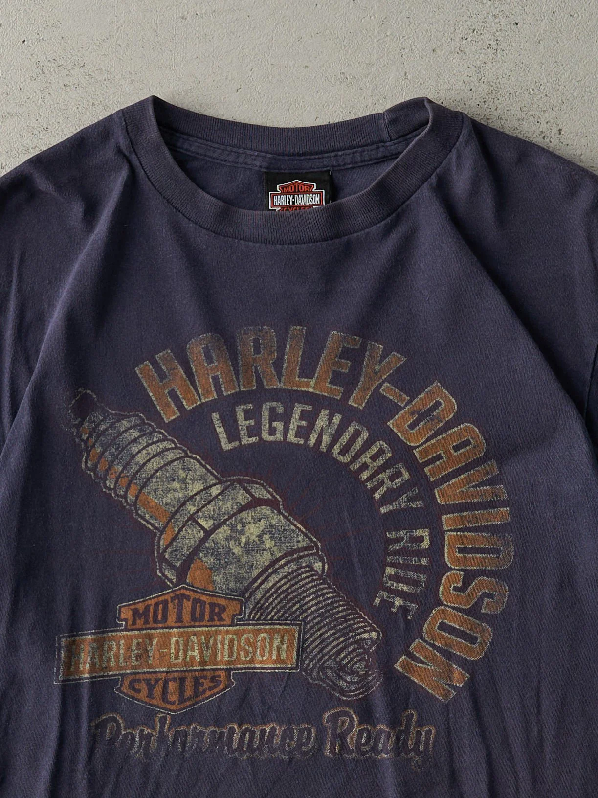 13' Navy Blue Chilliwack BC Harley Davidson Tee (S) - Image 3