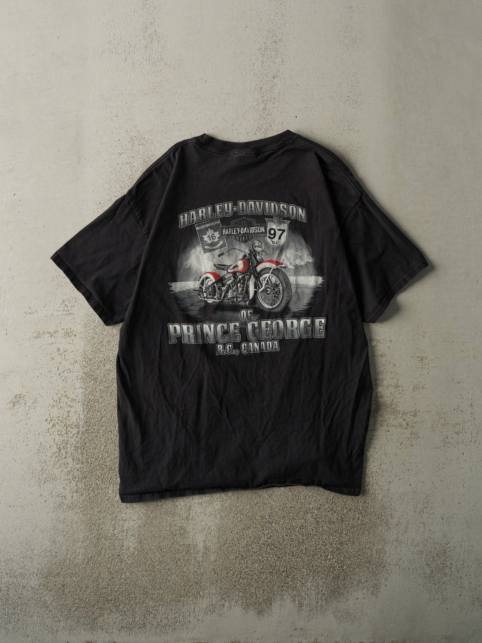 14' Black Prince George BC Harley Davidson Tee (L) - Image 2