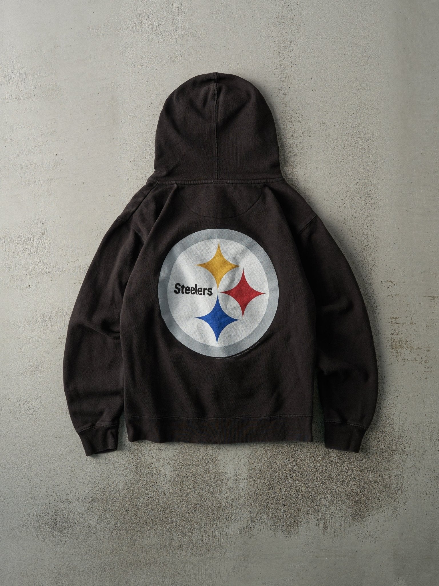16' Black Pittsburgh Steelers Zip-Up Hoodie (M) - Image 2
