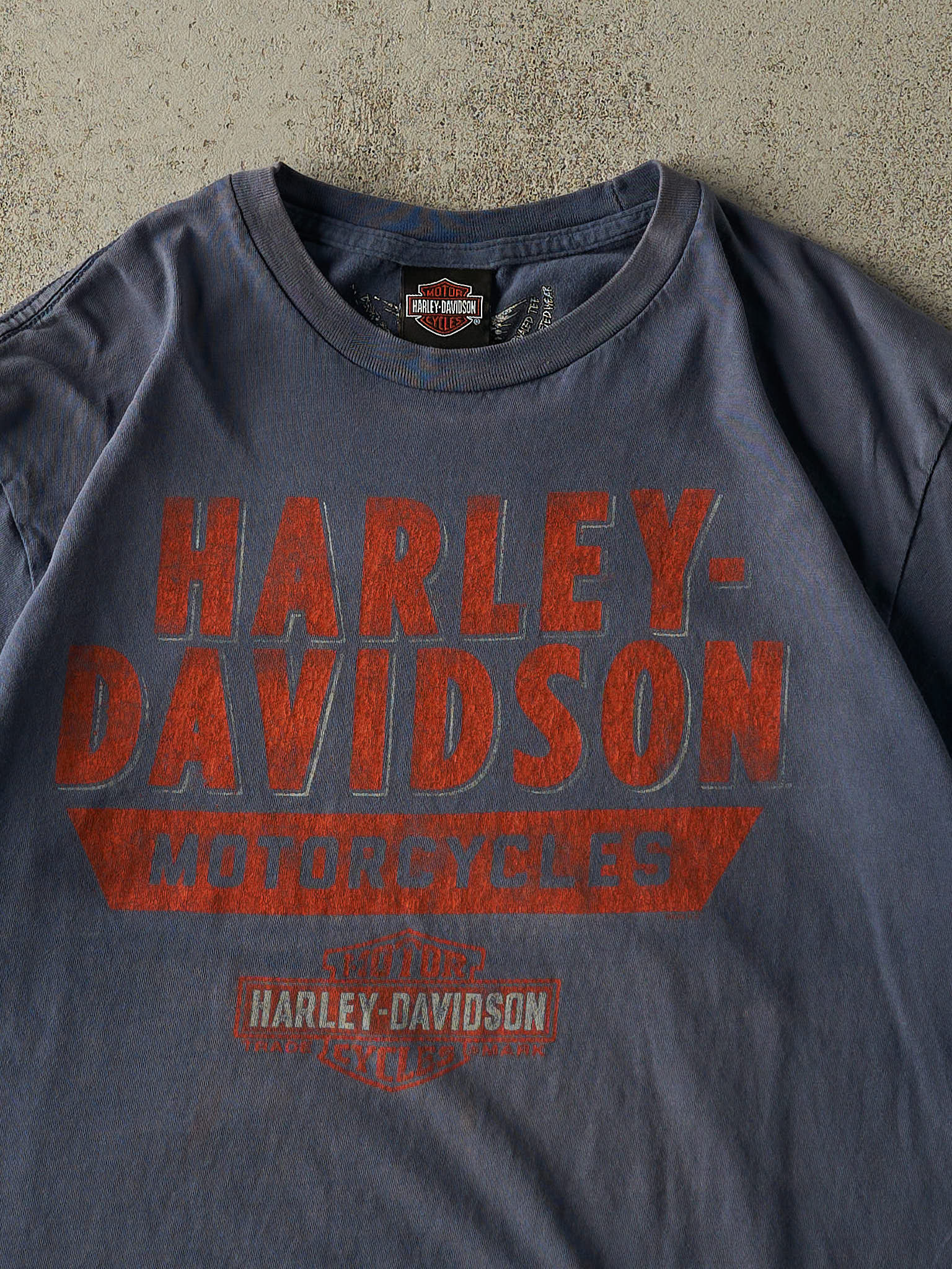 16' Faded Blue Brainerd, MN Harley Davidson Tee (L/XL) - Image 3