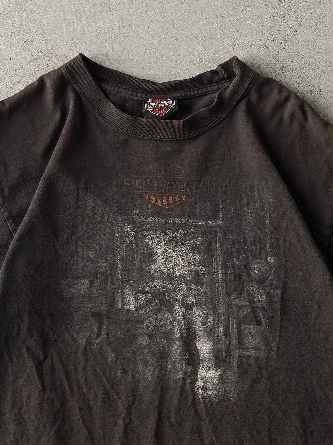 17' Faded Black Texas Harley Davidson Tee (S) - Image 3