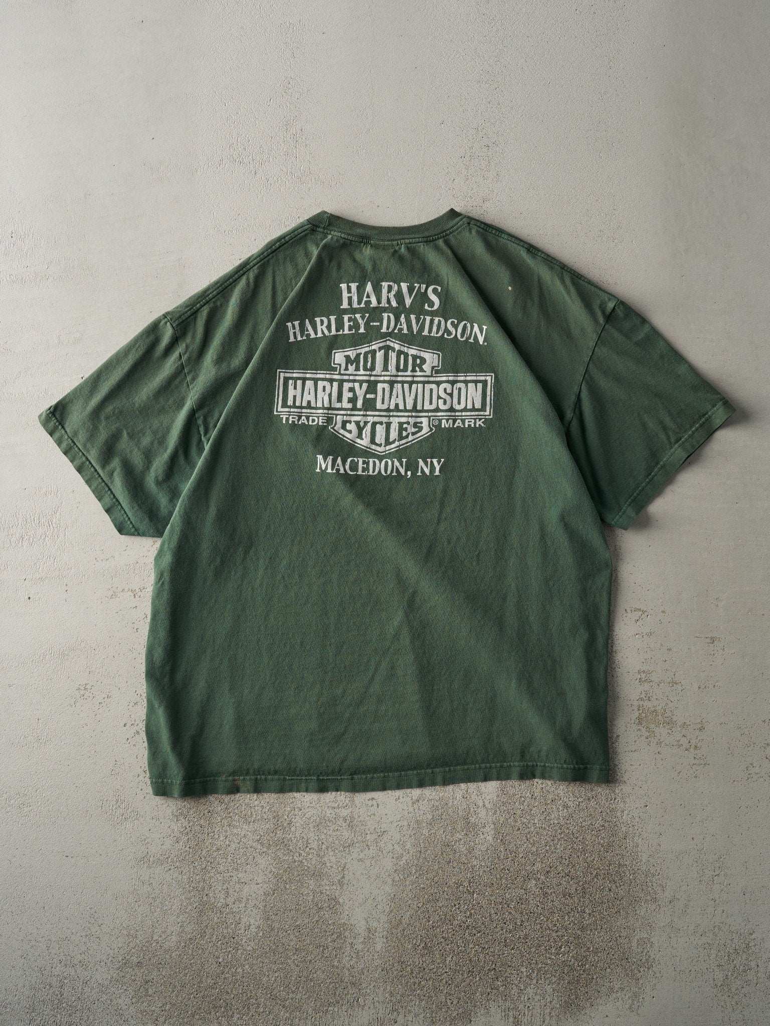 17' Green Macedon New York Harley Davidson Tee (XXL) - Image 2