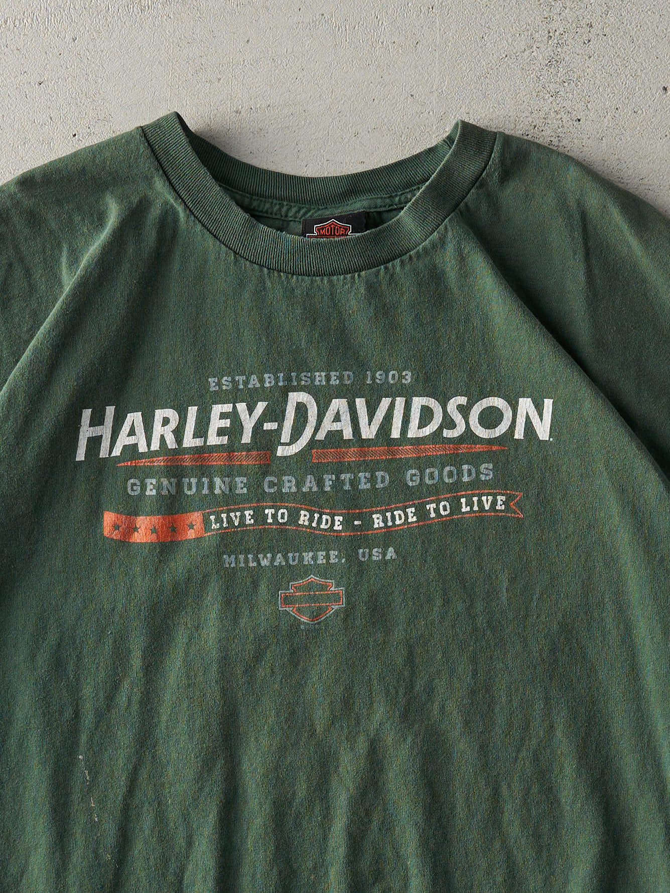 17' Green Macedon New York Harley Davidson Tee (XXL) - Image 3