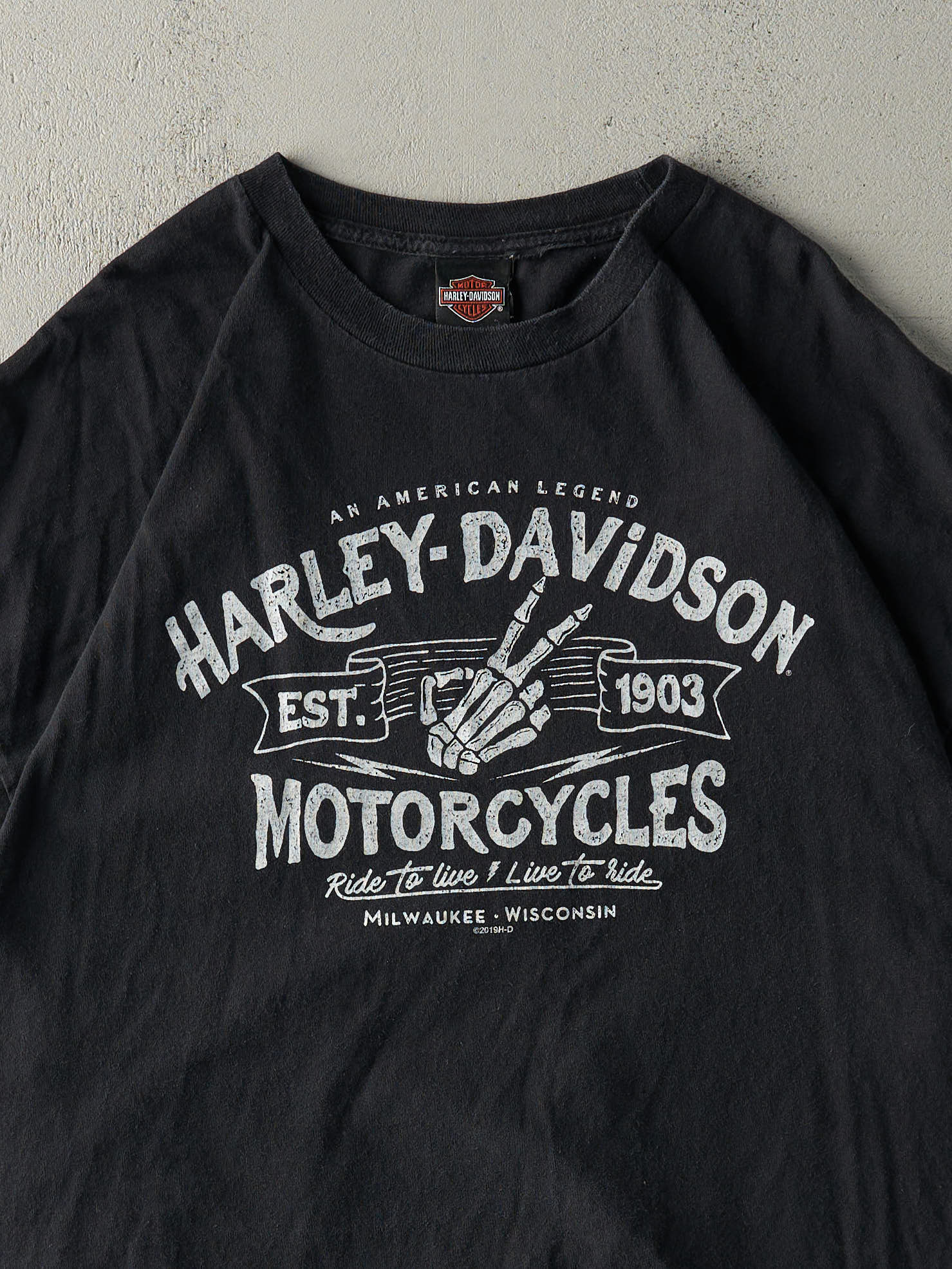 19' Black Amos Quebec Harley Davidson Tee (XXL) - Image 3