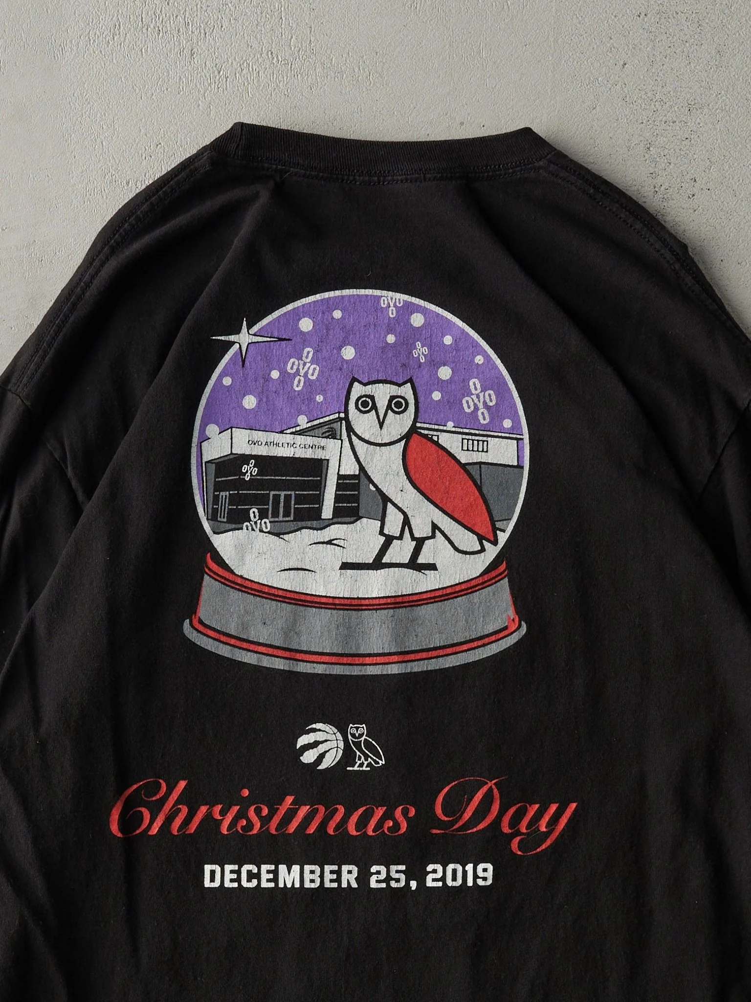 19' Black Toronto Raptors OVO Christmas Day Long Sleeve (M) - Image 4