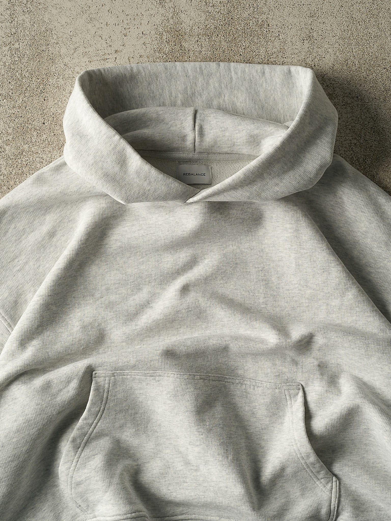 Everyday Boxy Hoodie – Heather Grey - Image 4