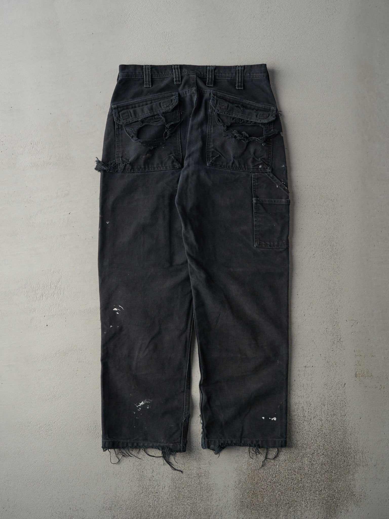 Vintage RARE 90s Black Original Fit Carhartt Double Knee Carpenter Pants (31x30.5) - Image 2