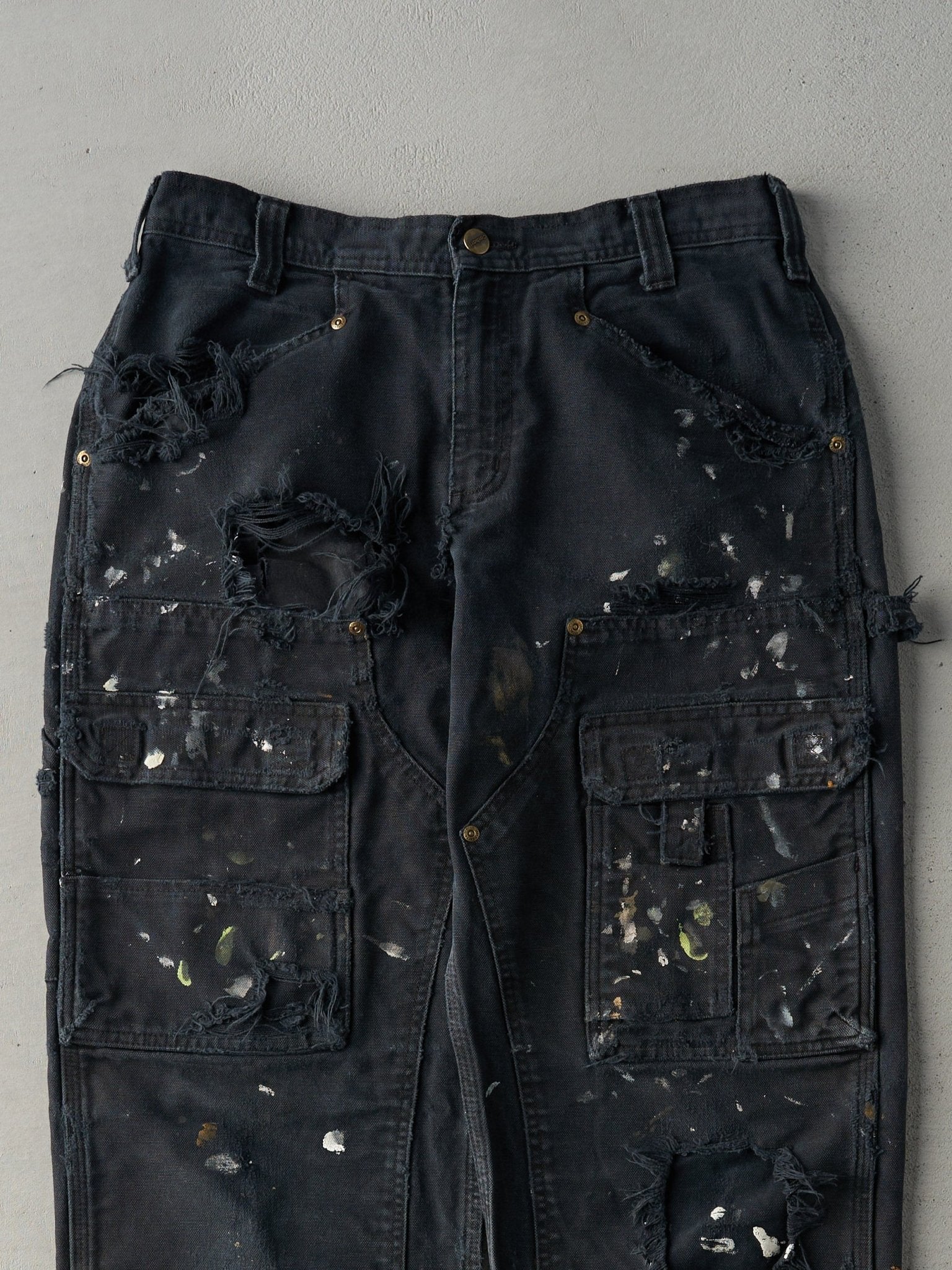 Vintage RARE 90s Black Original Fit Carhartt Double Knee Carpenter Pants (31x30.5) - Image 3