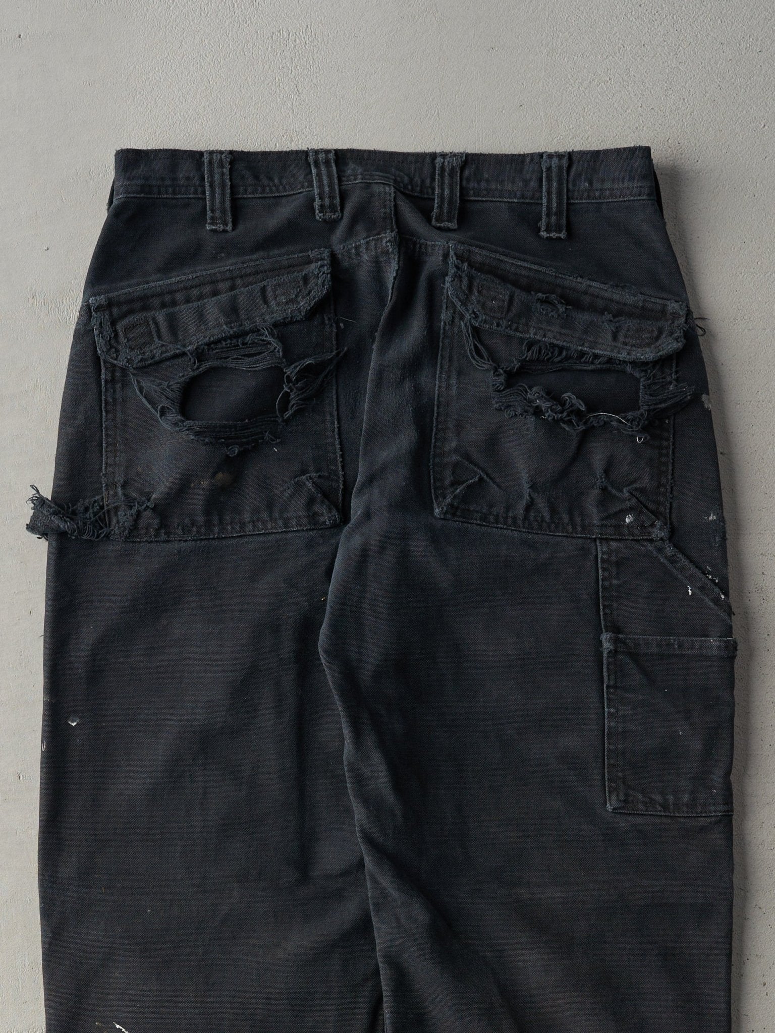 Vintage RARE 90s Black Original Fit Carhartt Double Knee Carpenter Pants (31x30.5) - Image 4