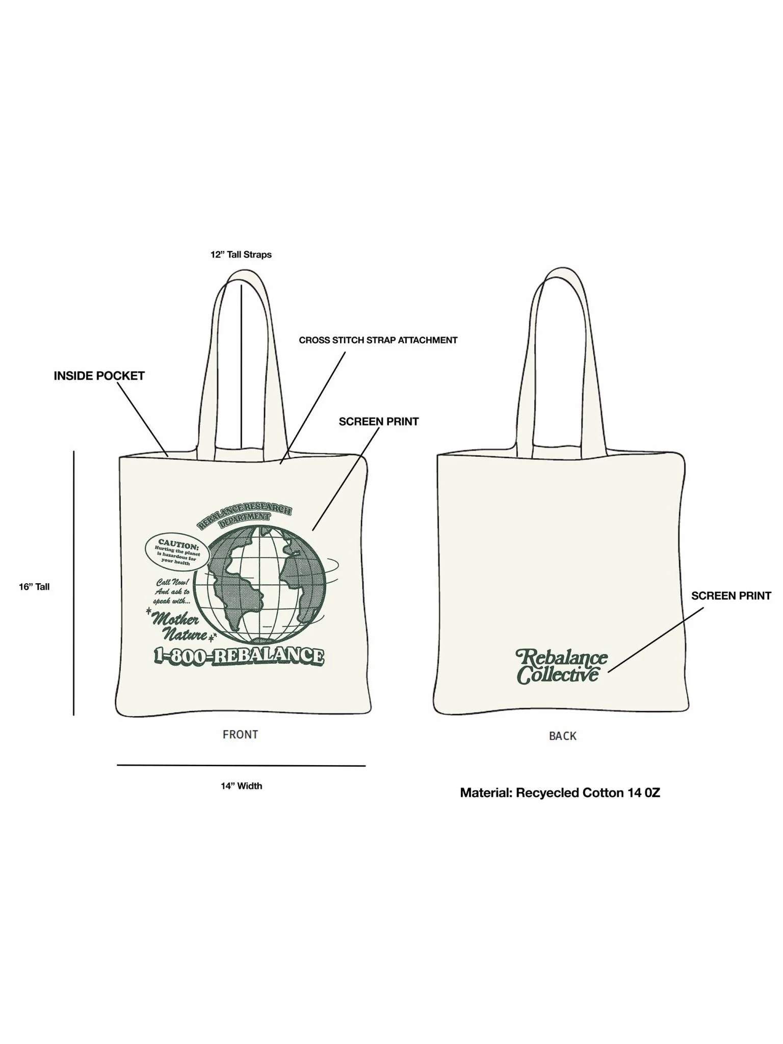 Recycled Rebalance Tote Bag - Image 4
