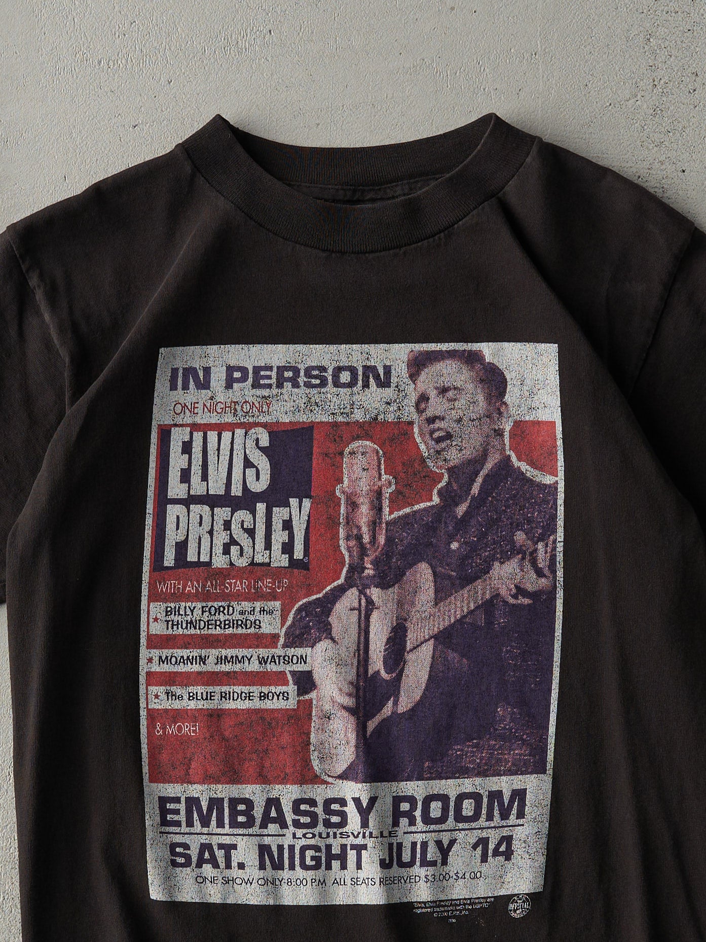 Vintage 00' Black Elvis Presley Tee (XS) - Image 2