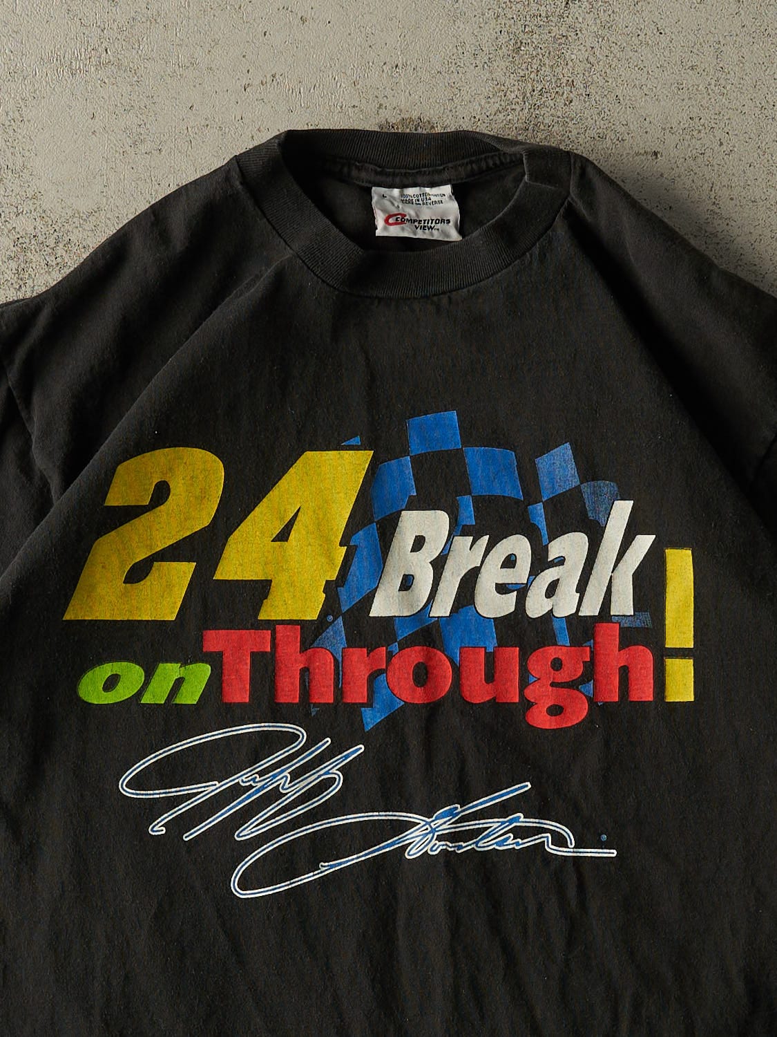 Vintage 00' Black Jeff Gordon Nascar Tee (L/XL) - Image 3