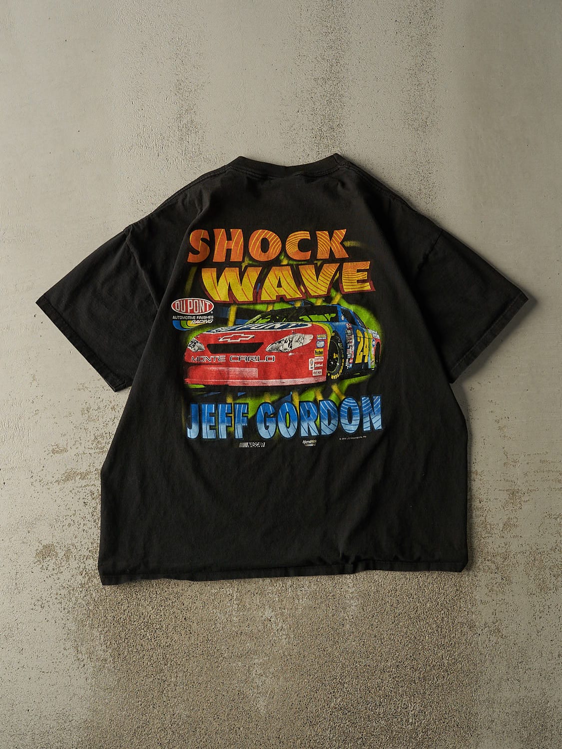 Vintage 00' Black Jeff Gordon Shock Wave Tee (XL/XXL) - Image 2