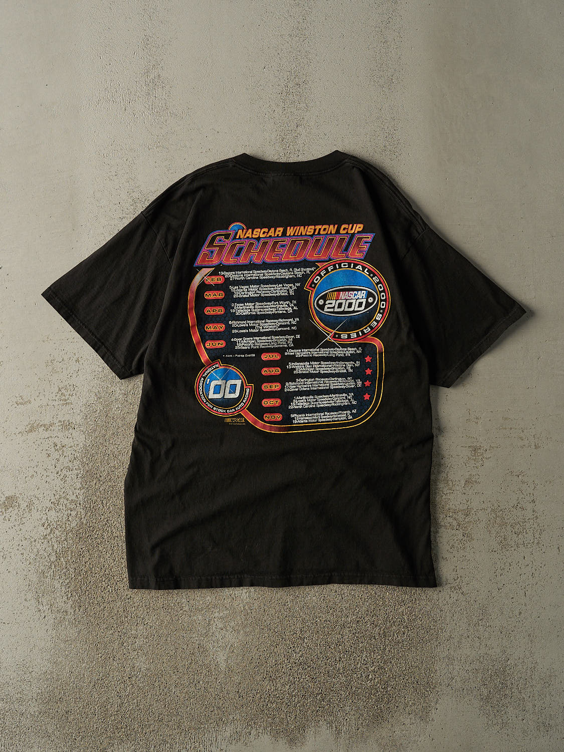 Vintage 00' Black Nascar Winston Cup Racing Tee (XL) - Image 2
