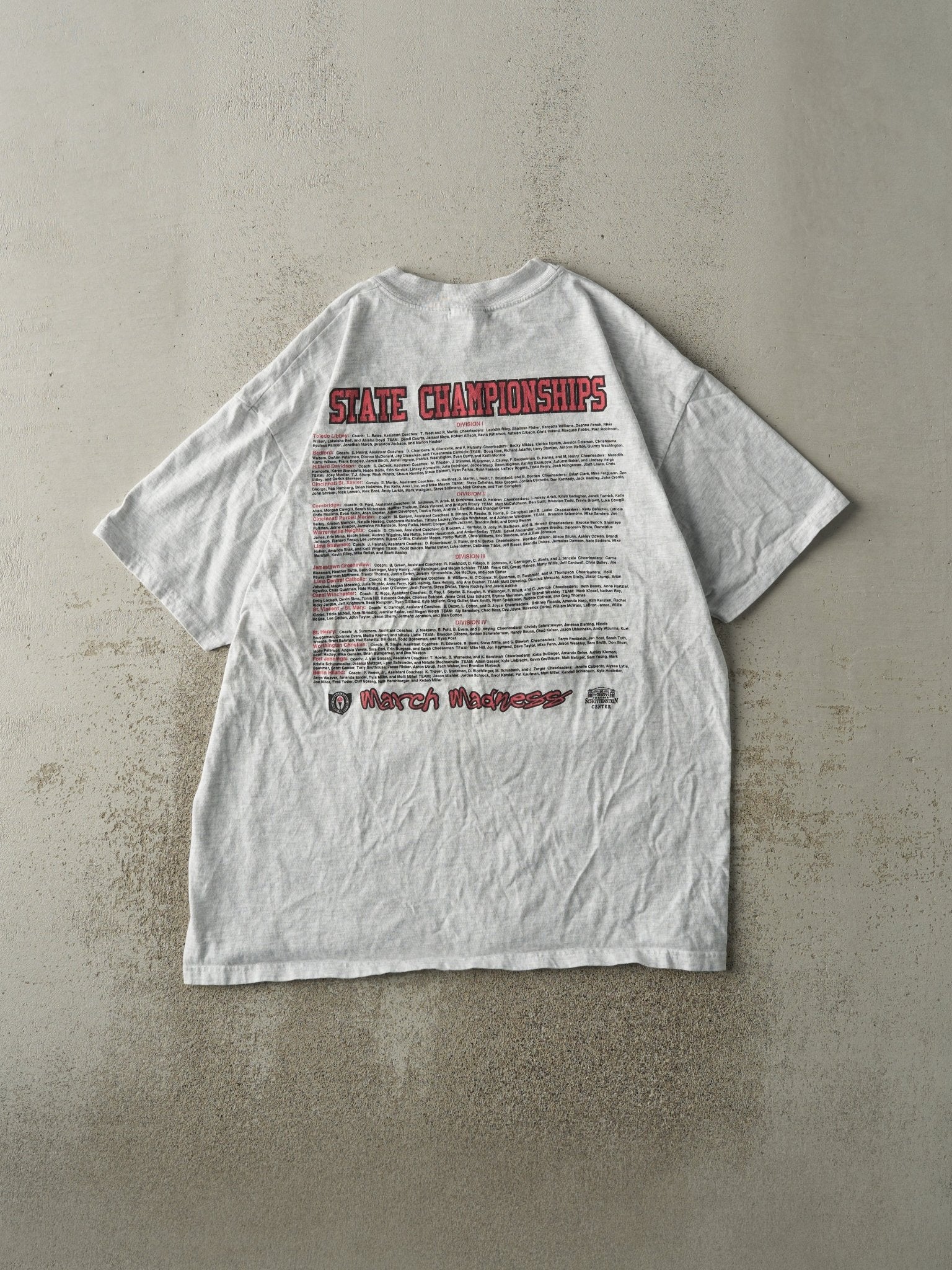 Vintage 00' Heather Grey Final Four State Championship Tee (M/L) - Image 2