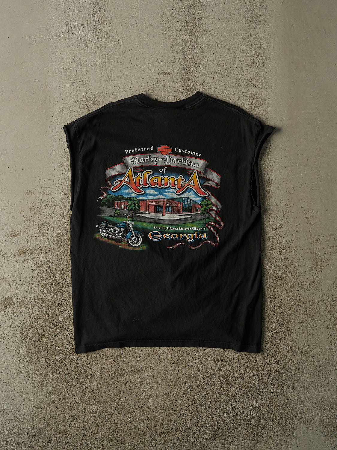 Vintage 01' Black Harley Davidson Atlanta Tank (M/L) - Image 2