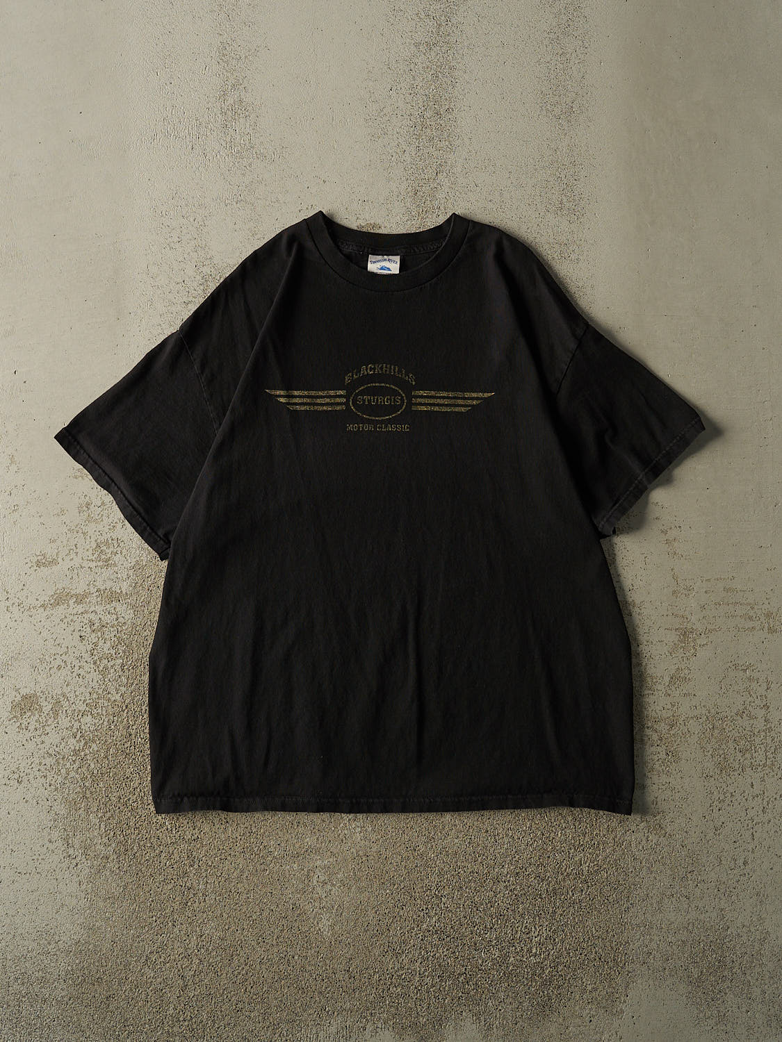 Vintage 01' Black Sturgis Motorcycle Rally Tee (XL/XXL)