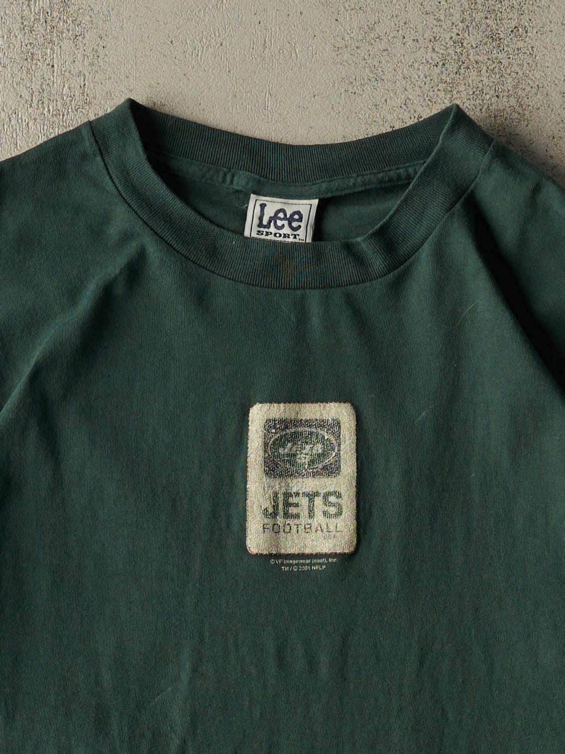 Vintage 01' Green New York Jets Long Sleeve (L/XL) - Image 2