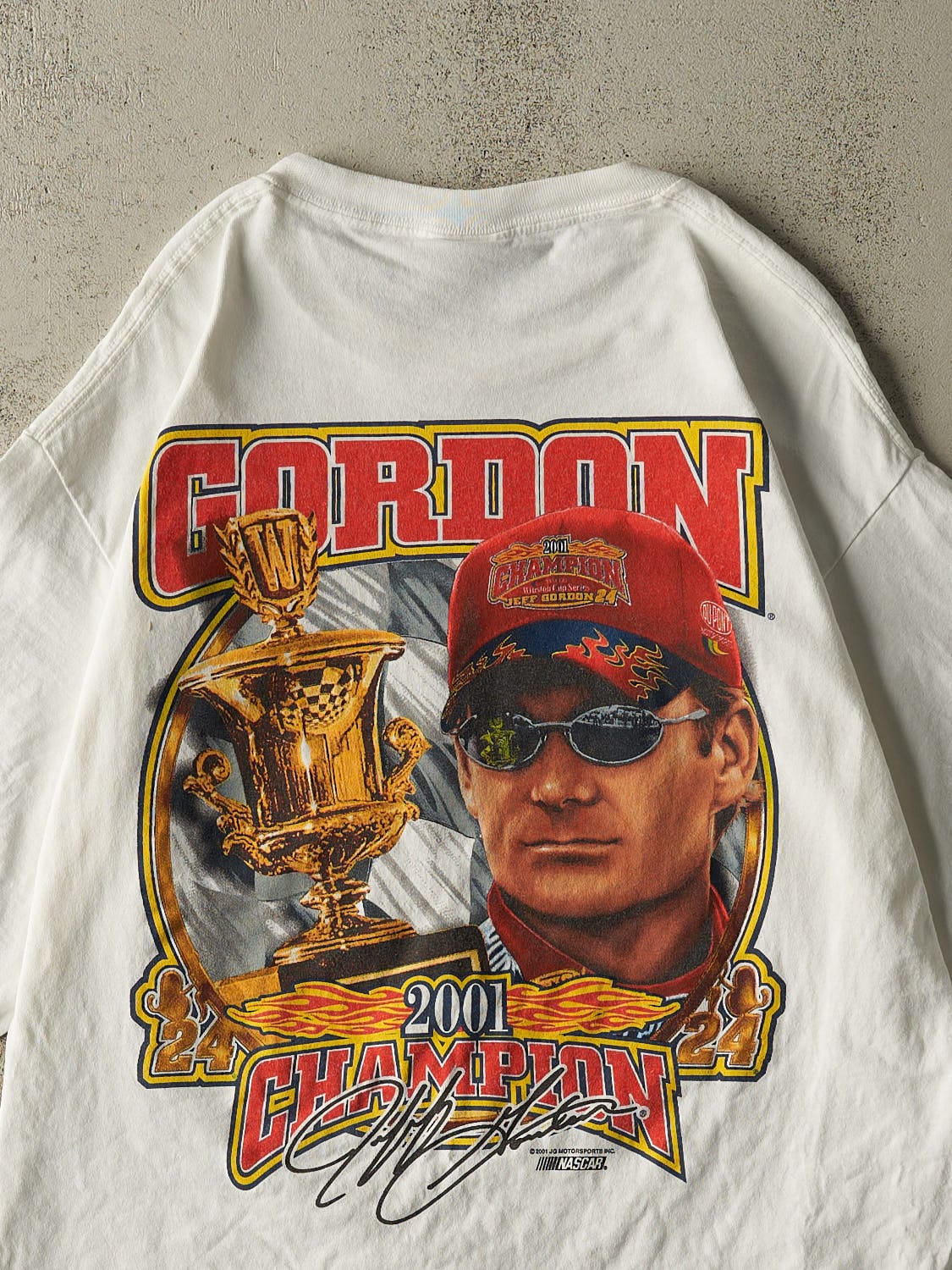 Vintage 01' White Jeff Gordon Winston Cup Champion Tee (XL) - Image 4