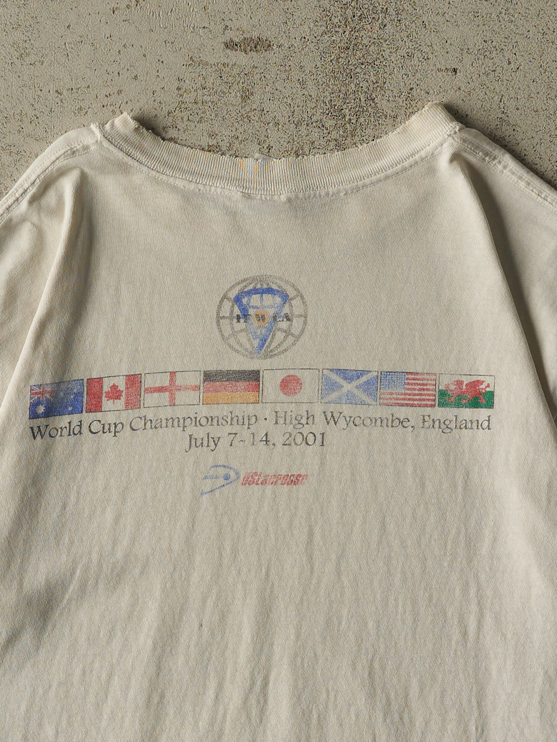 Vintage 01' White World Cup Lacrosse Tee (L) - Image 4
