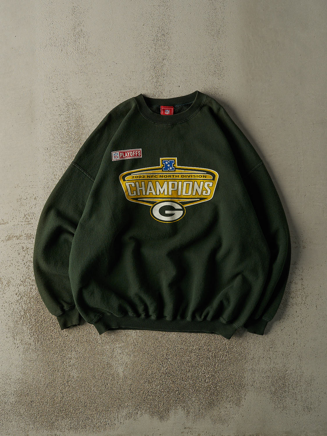 Vintage 02' Green Green Bay Packers NFC Champions Crewneck (XXL)