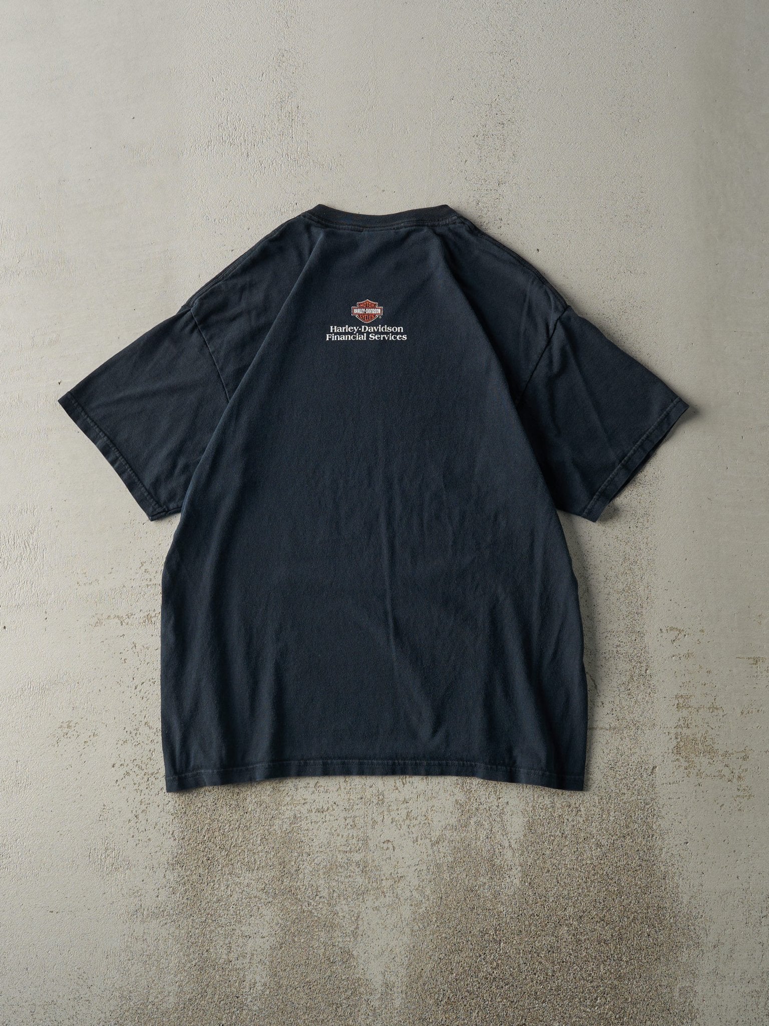 Vintage 03' Black Harley Davidson Logo Tee (M) - Image 2