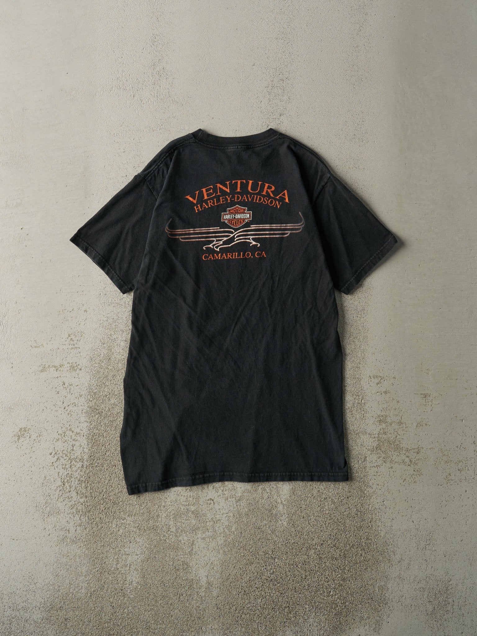 Vintage 03' Black Camarillo CA Harley Davidson Tee (S/M) - Image 2