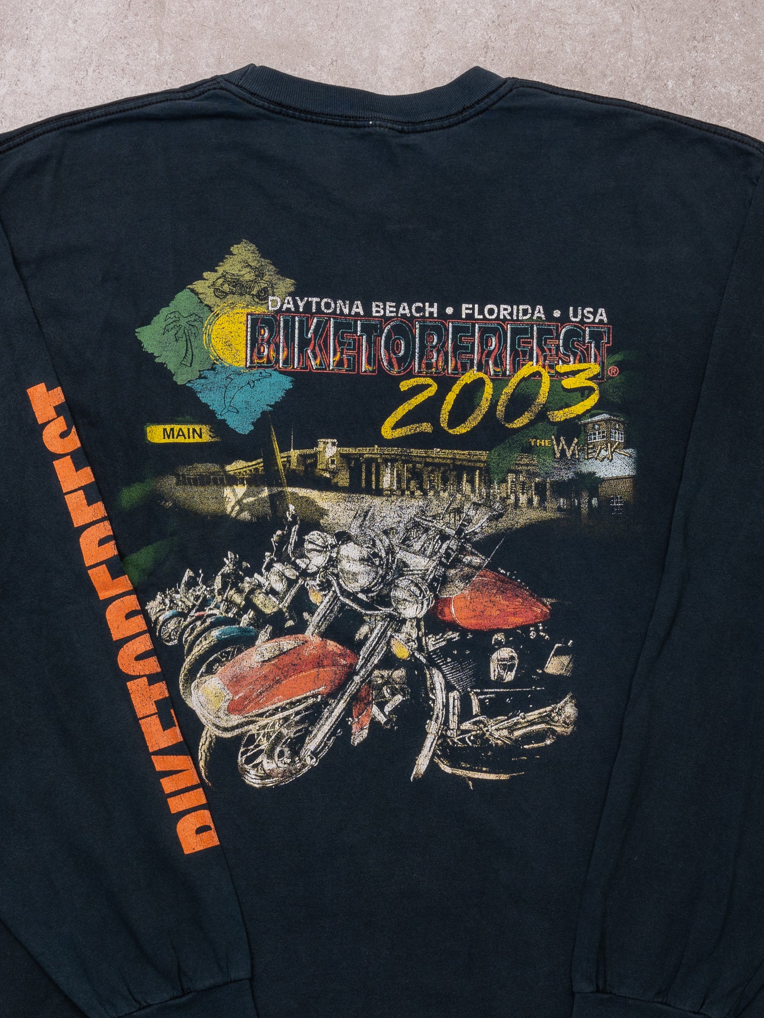Vintage '03 Daytona Beach Biketoberfest Long Sleeve (L) - Image 2