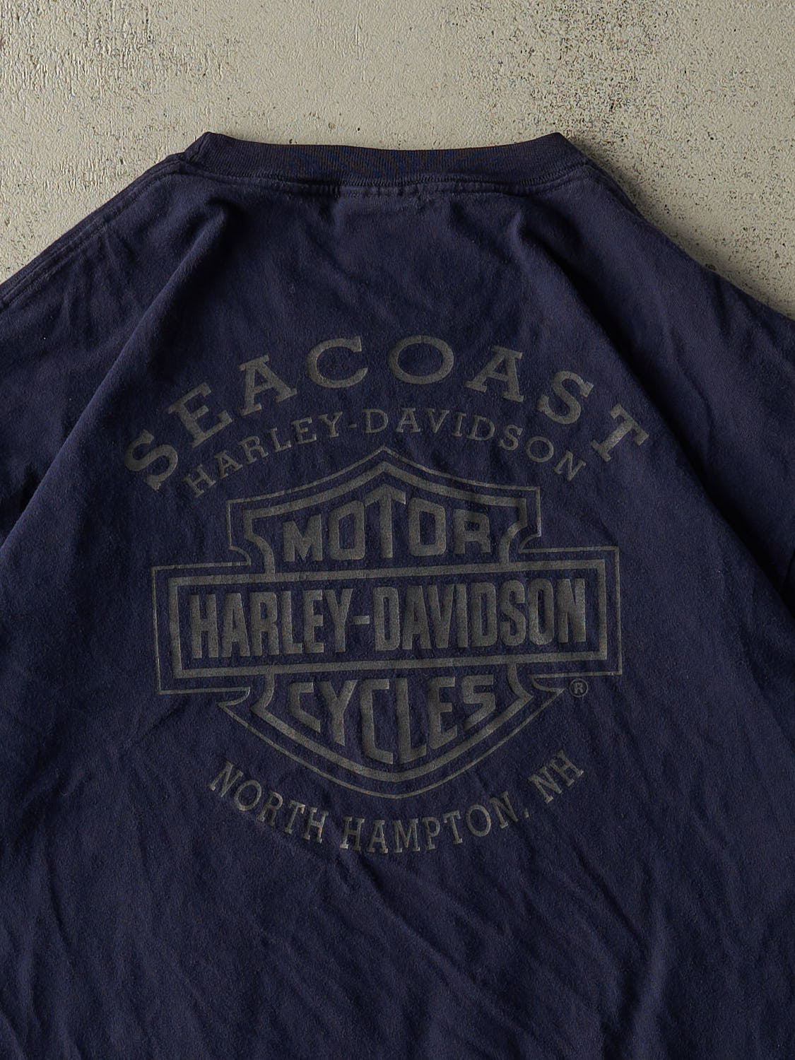 Vintage 03' Navy Blue Harley Davidson North Hampton Tee (L/XL) - Image 4