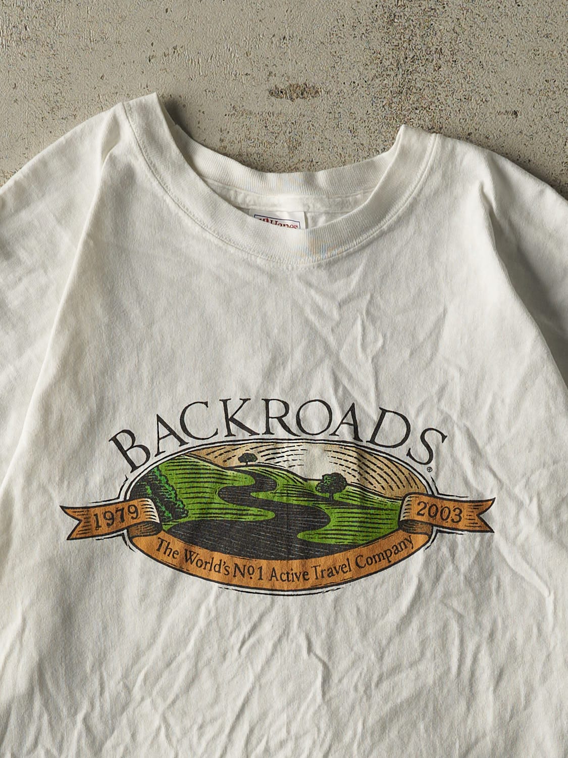Vintage 03' White Backroads Tee (L) - Image 2