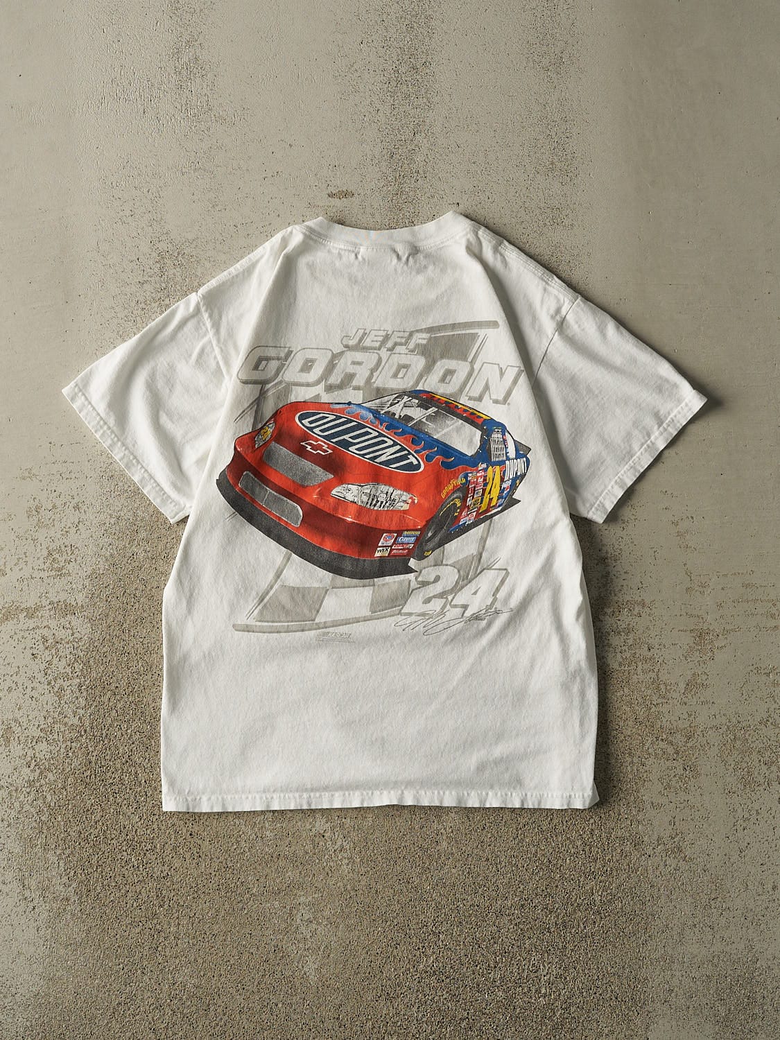 Vintage 03' White Jeff Gordon Nascar Pocket Tee (M) - Image 2