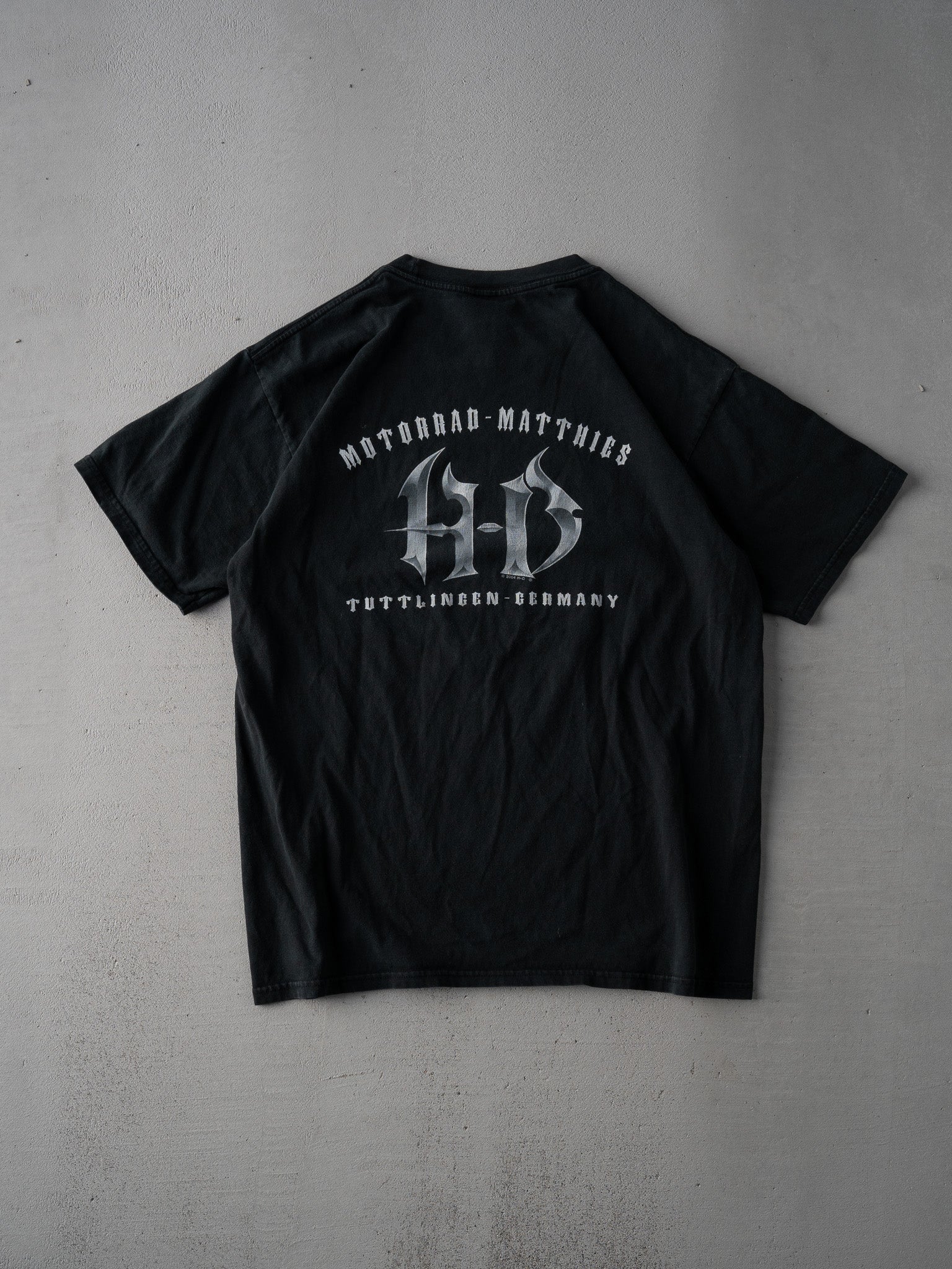 Vintage 04' Black Harley Davidson Tuttlingen Germany Tee (M) - Image 3