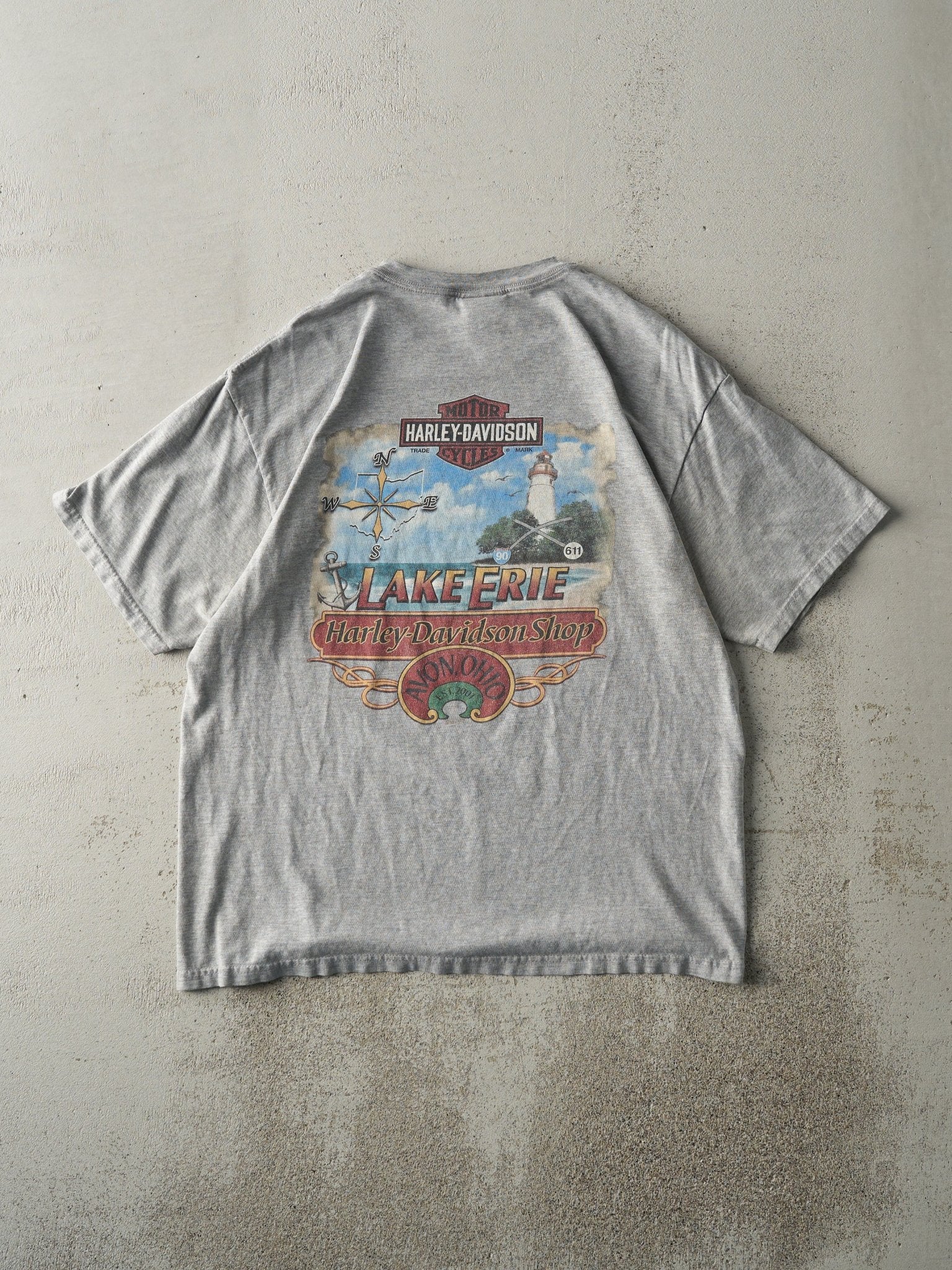 Vintage 04' Grey Avon Ohio Harley Davidson Tee (M) - Image 2
