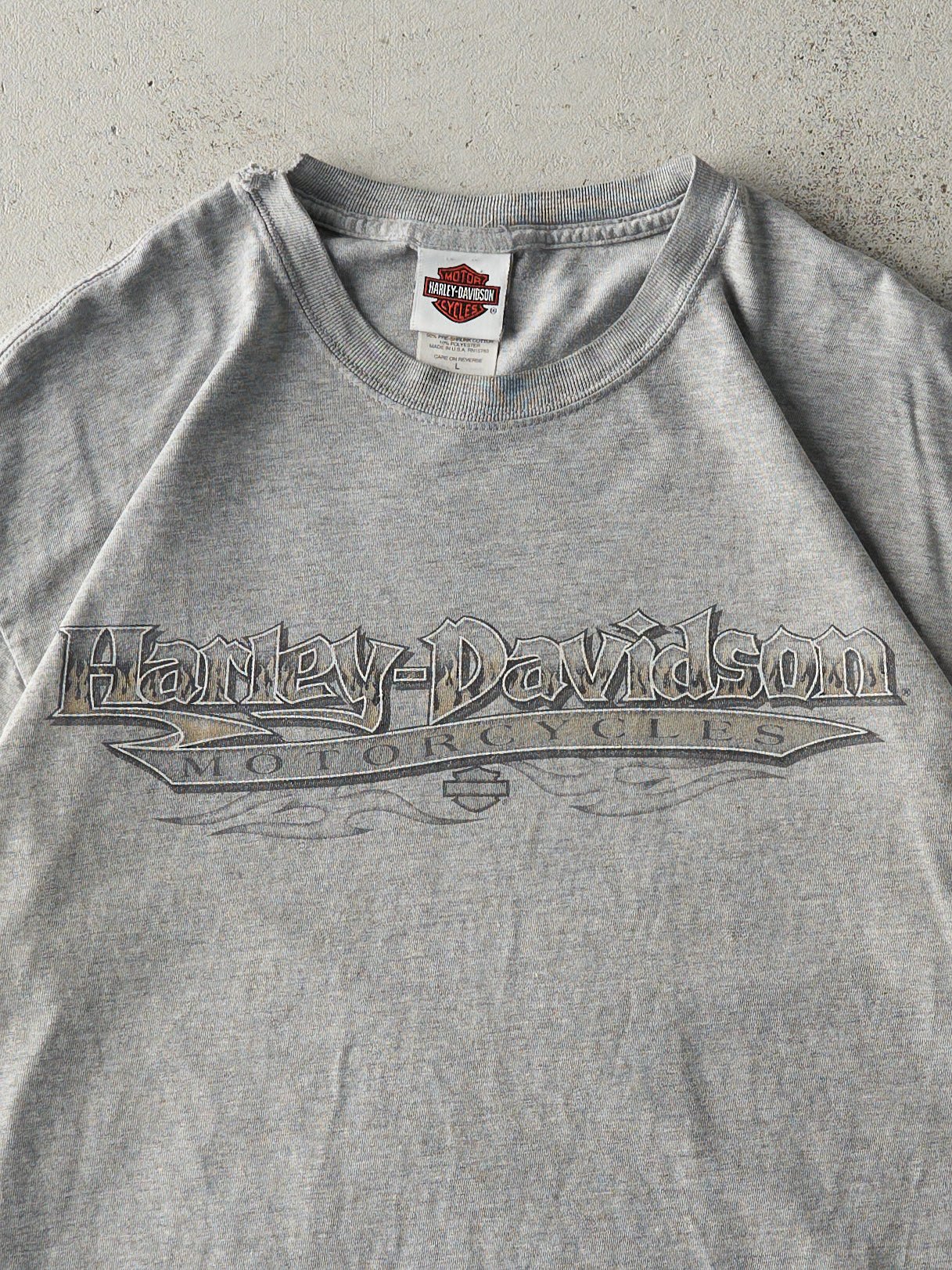 Vintage 04' Grey Avon Ohio Harley Davidson Tee (M) - Image 3