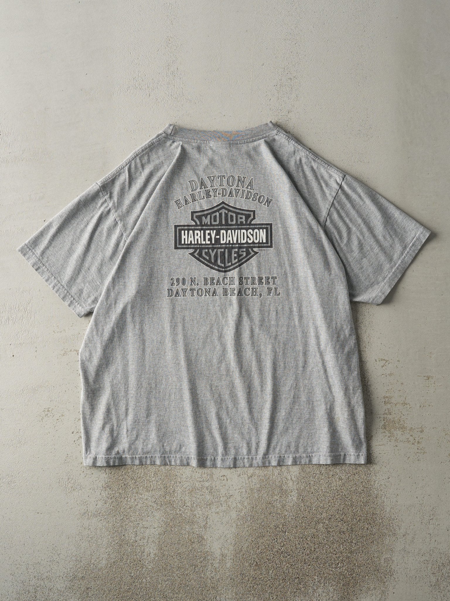 Vintage 04' Grey Daytona Beach Florida Harley Davidson Tee (XL/XXL) - Image 2