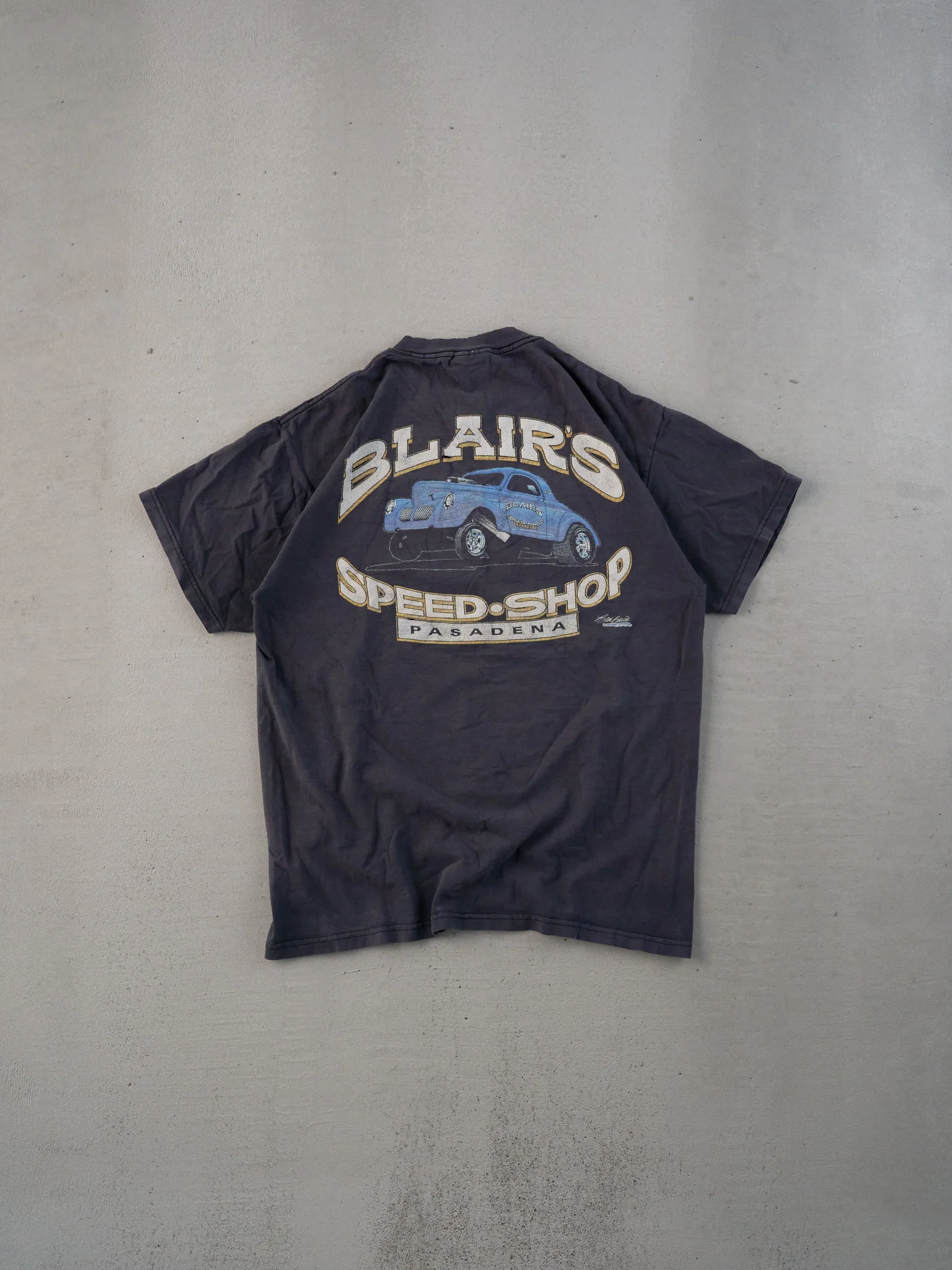Vintage 04' Washed Black Blair's Speed Shop Graphic Tee (M)