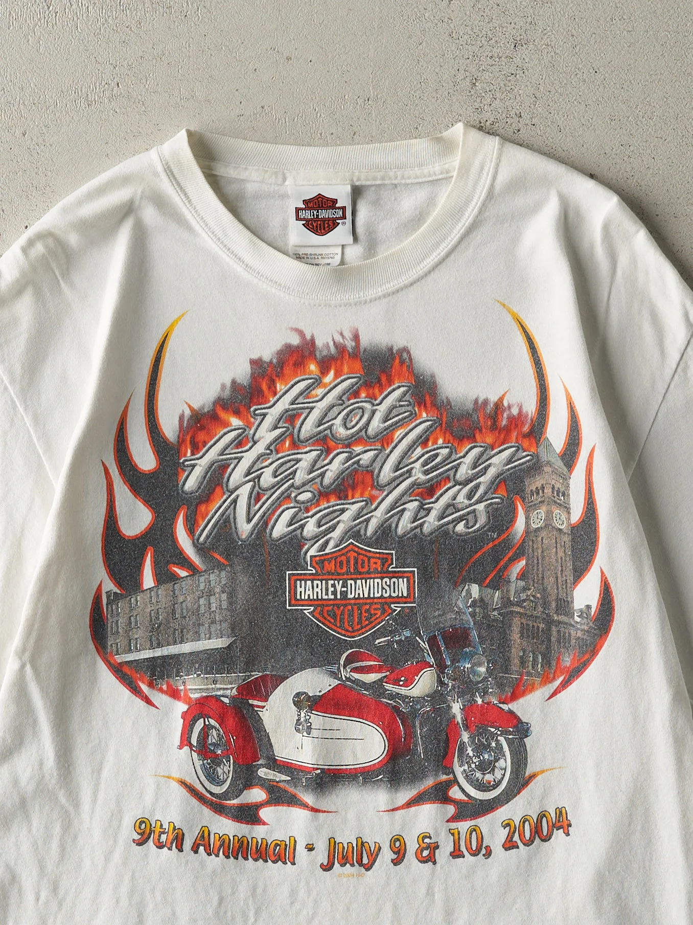 Vintage 04' White Hot Harley Nights Harley Davidson Tee (S) - Image 3