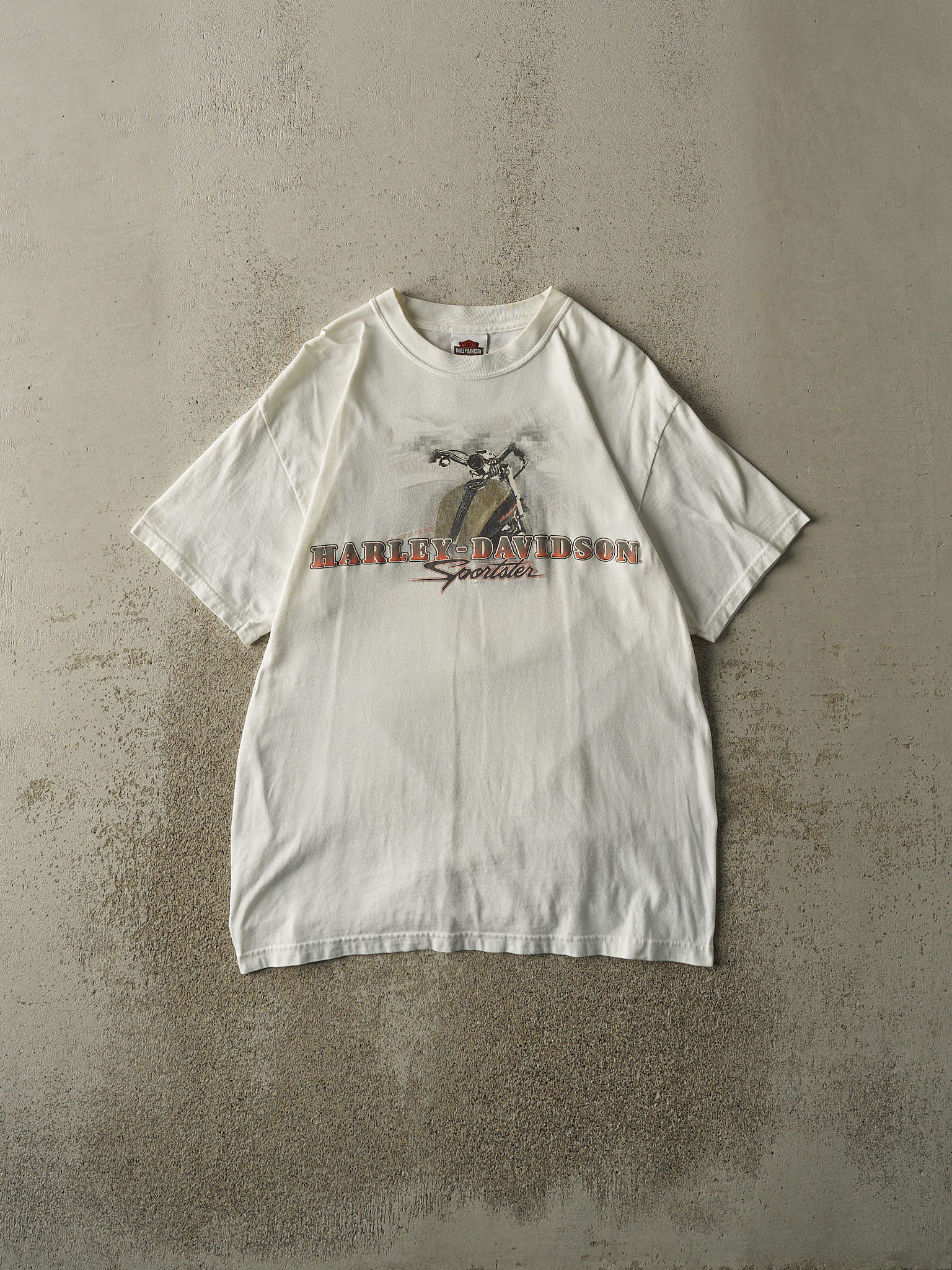 Vintage 04' White Spokane WA Harley Davidson Tee (L)