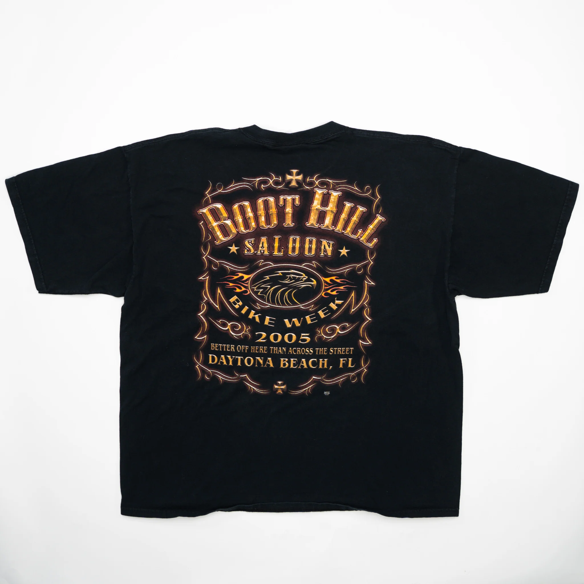 Vintage '05 Black Boot Hill Saloon Daytona Beach Tee (XL) - Image 3