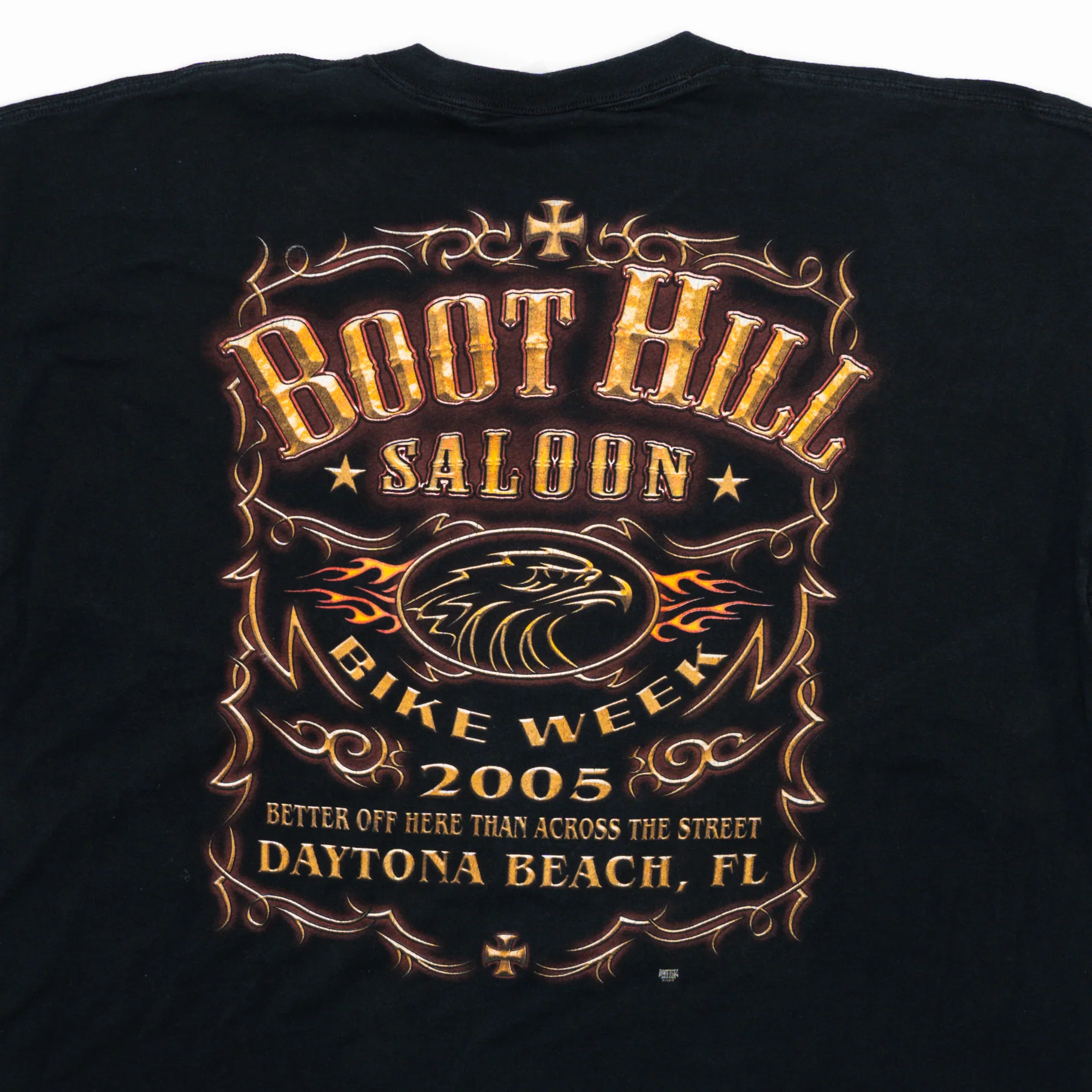 Vintage '05 Black Boot Hill Saloon Daytona Beach Tee (XL) - Image 4