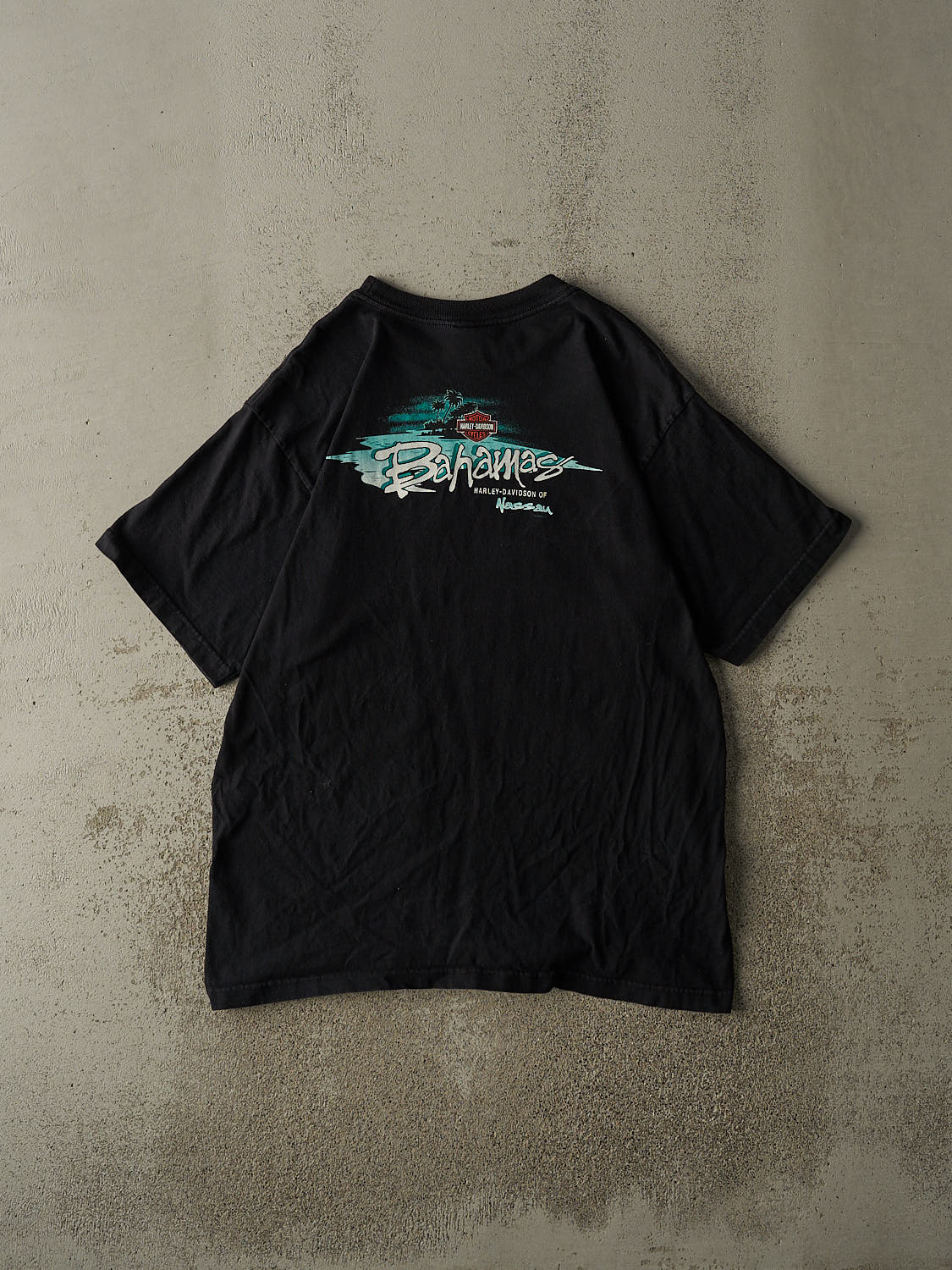 Vintage 05' Black Harley Davidson Bahamas Tee (L/XL) - Image 2