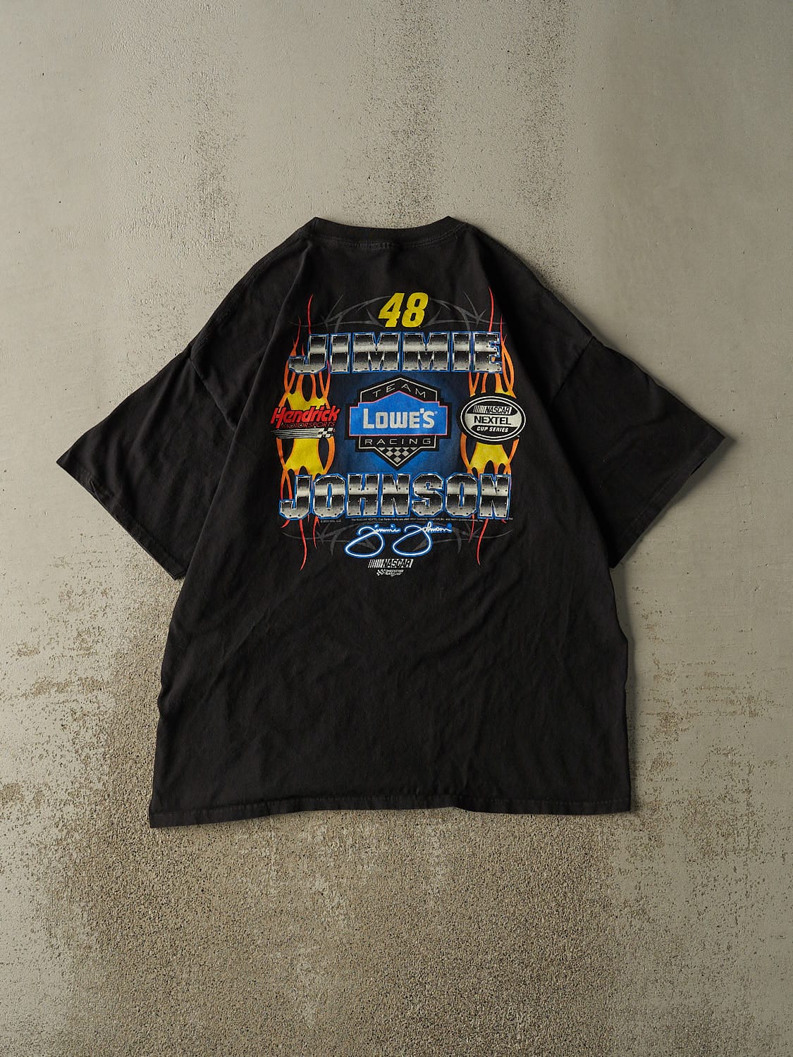 Vintage 05' Black Jimmie Johnson Nascar Tee (XL) - Image 2