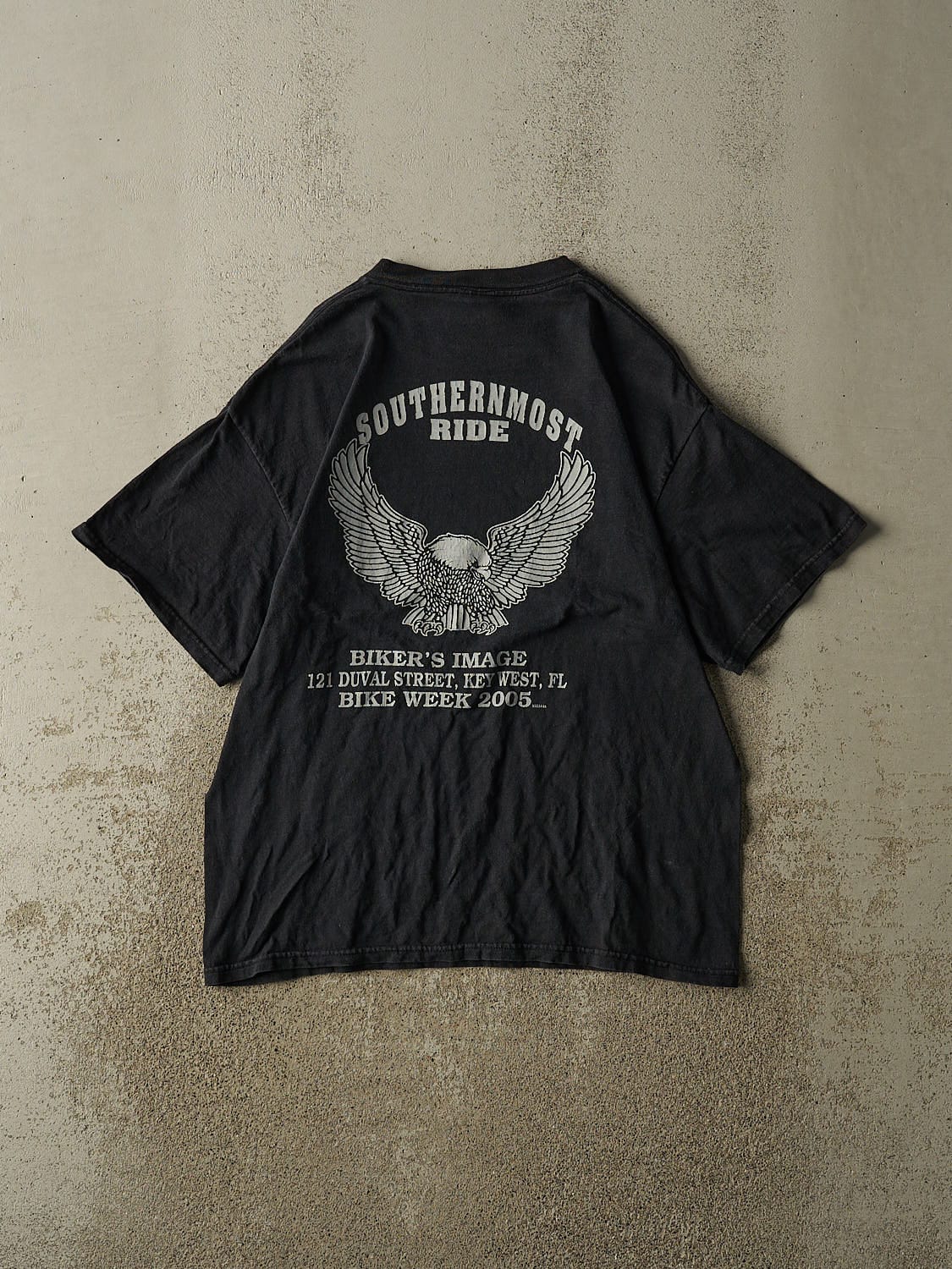 Vintage 05' Black Key West Florida Bike Week Tee (M) - Image 2
