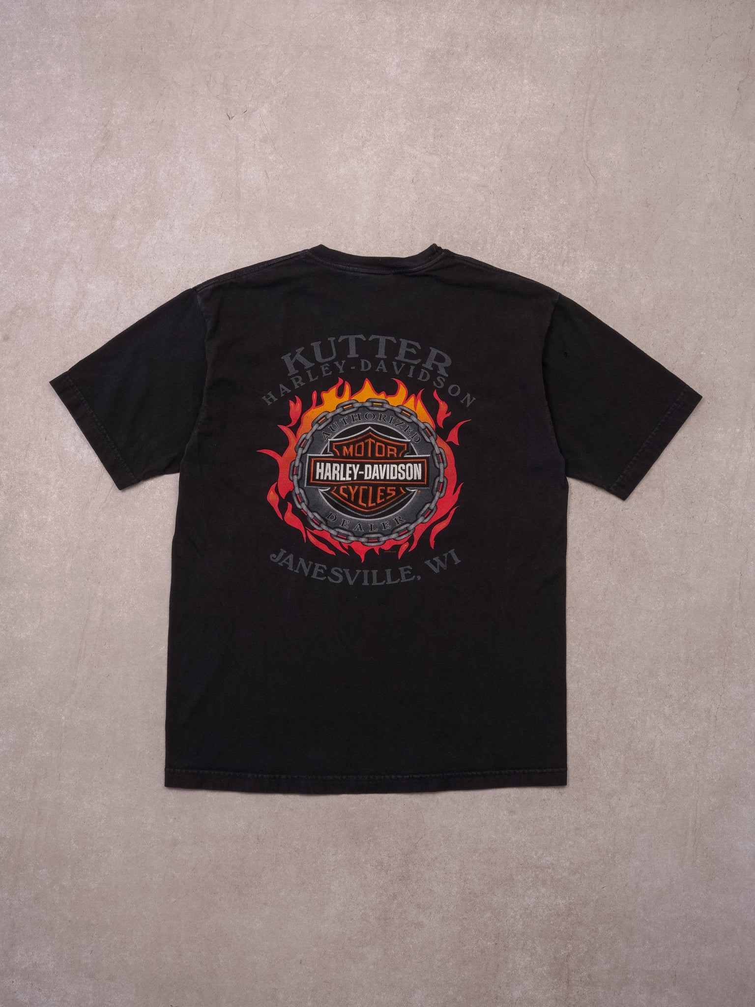 Vintage 05' Black Kutter Harley Davidson Tee (S/M) - Image 2