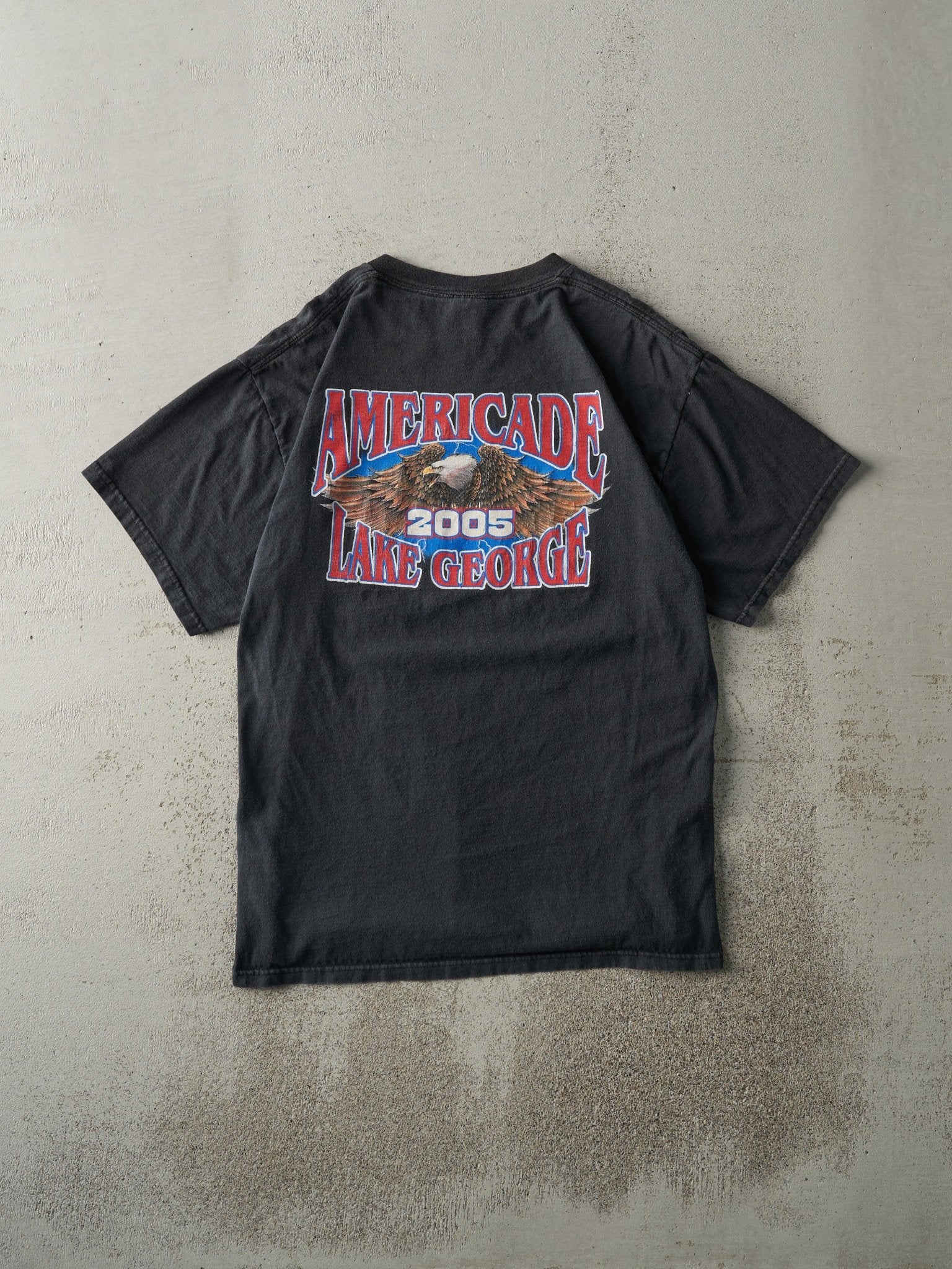 Vintage 05' Black New York Americade Biker Tee (M) - Image 2