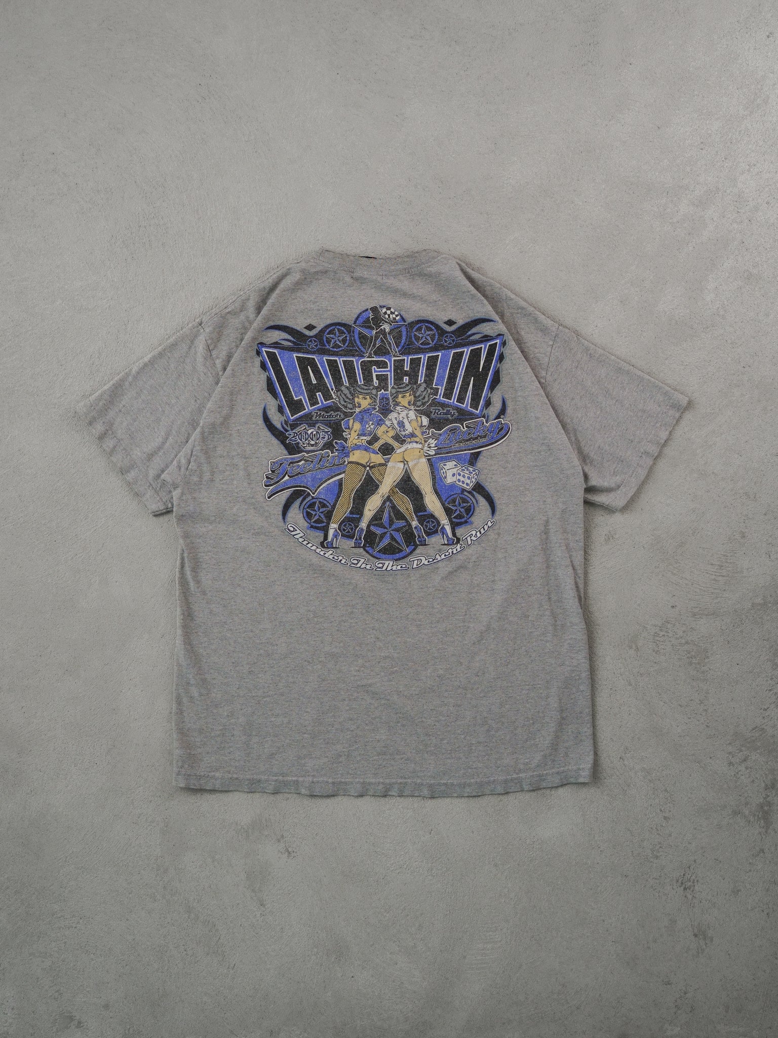 Vintage 05' Grey Lawdhlin Graphic Tee (M) - Image 2