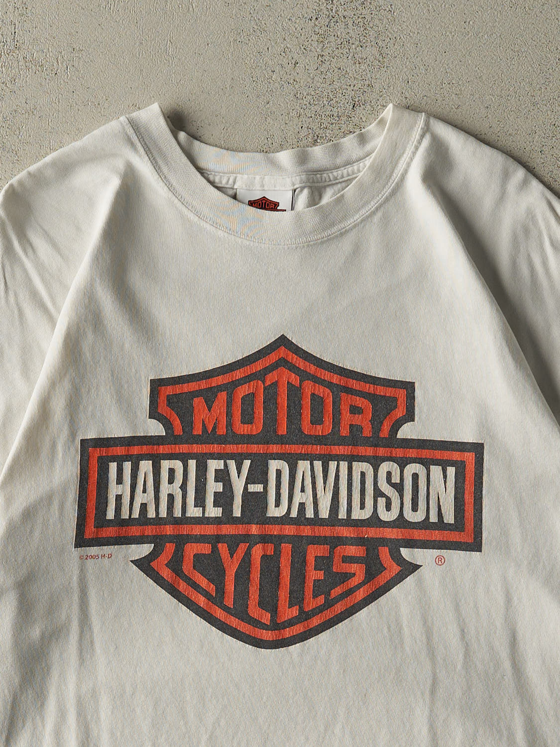 Vintage 05' White Harley Davidson Springfield IL Tee (L/XL) - Image 3