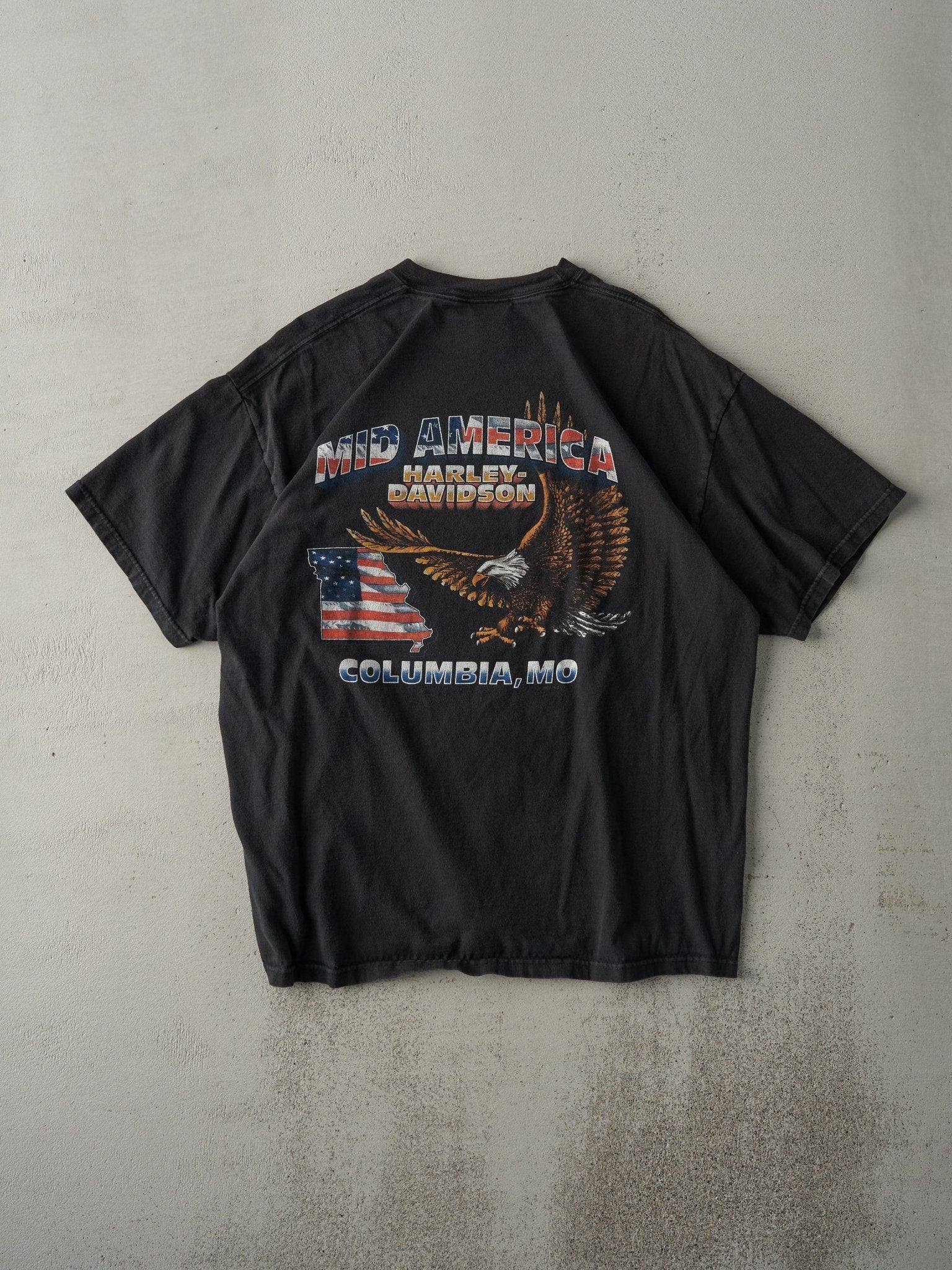 Vintage 06' Black Columbia MO Harley Davidson Tee (M/L) - Image 2