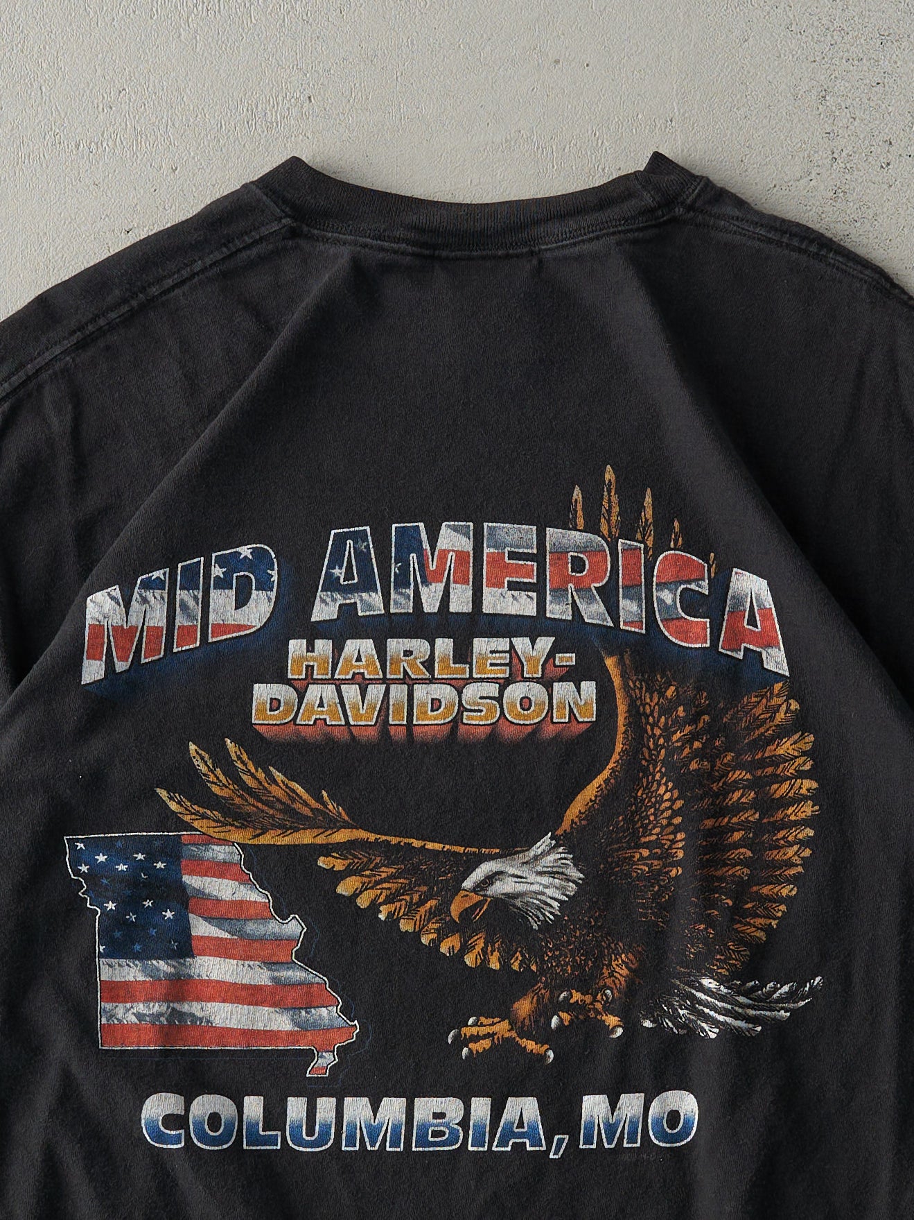 Vintage 06' Black Columbia MO Harley Davidson Tee (M/L) - Image 4