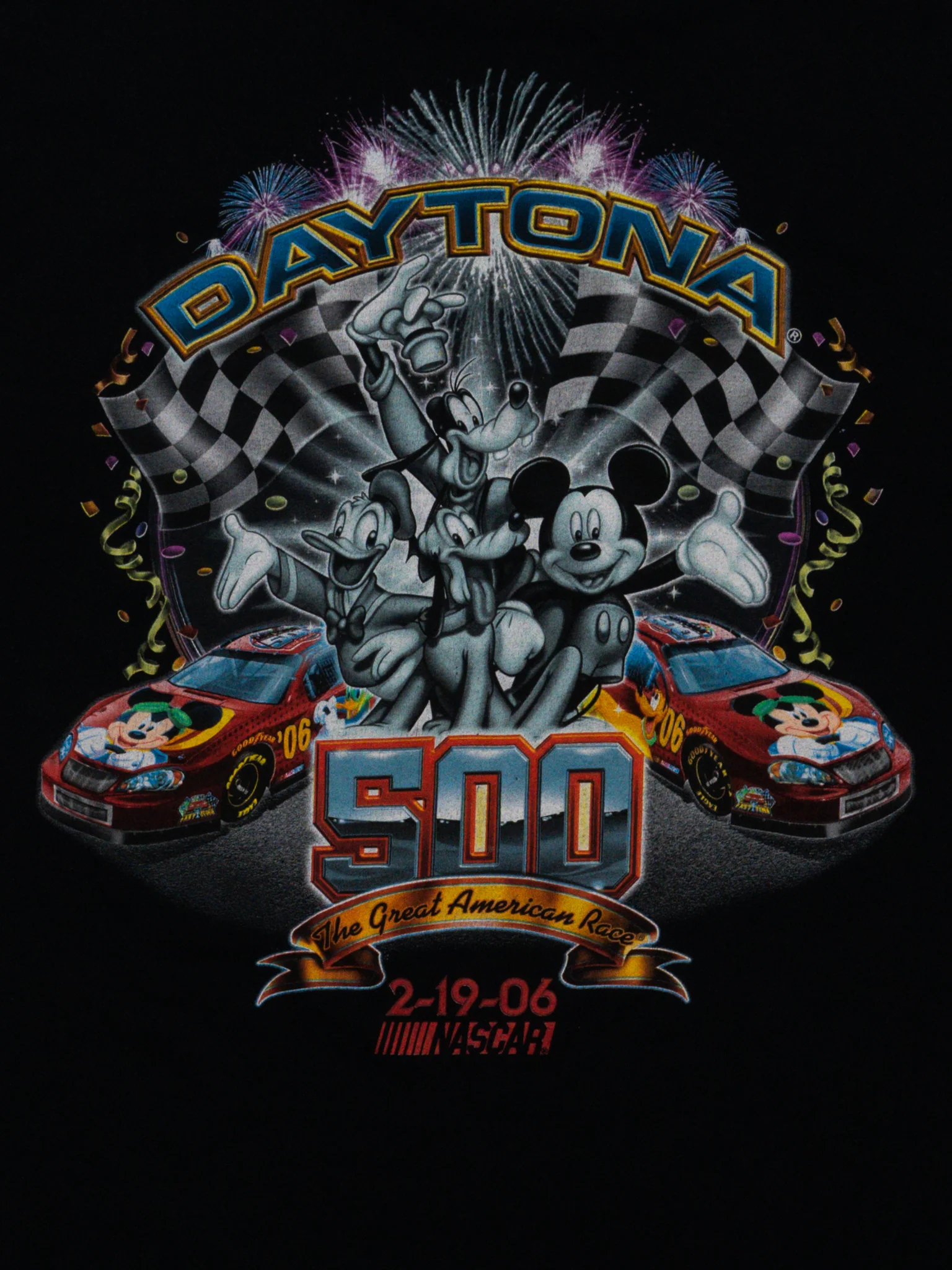Vintage '06 Black Daytona 500 x Disney Tee (M) - Image 2